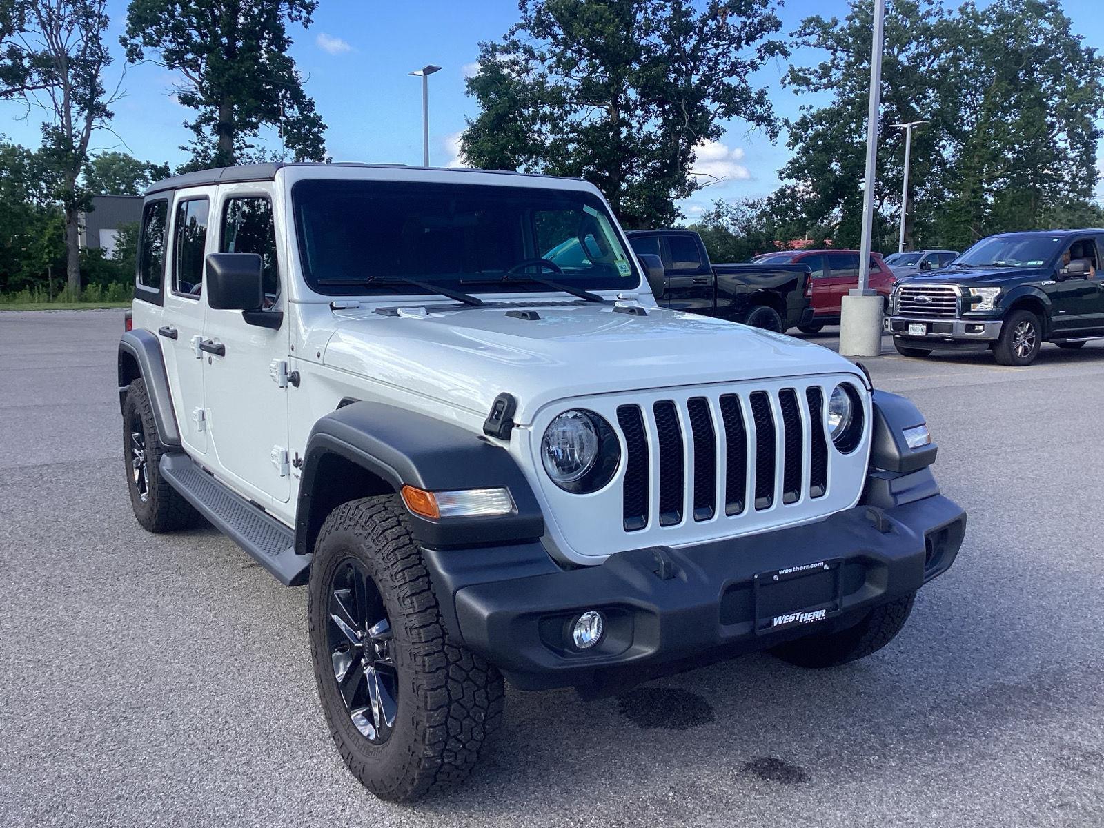 Used 2021 Bright White Clearcoat Jeep Unlimited Sport Altitude image 10