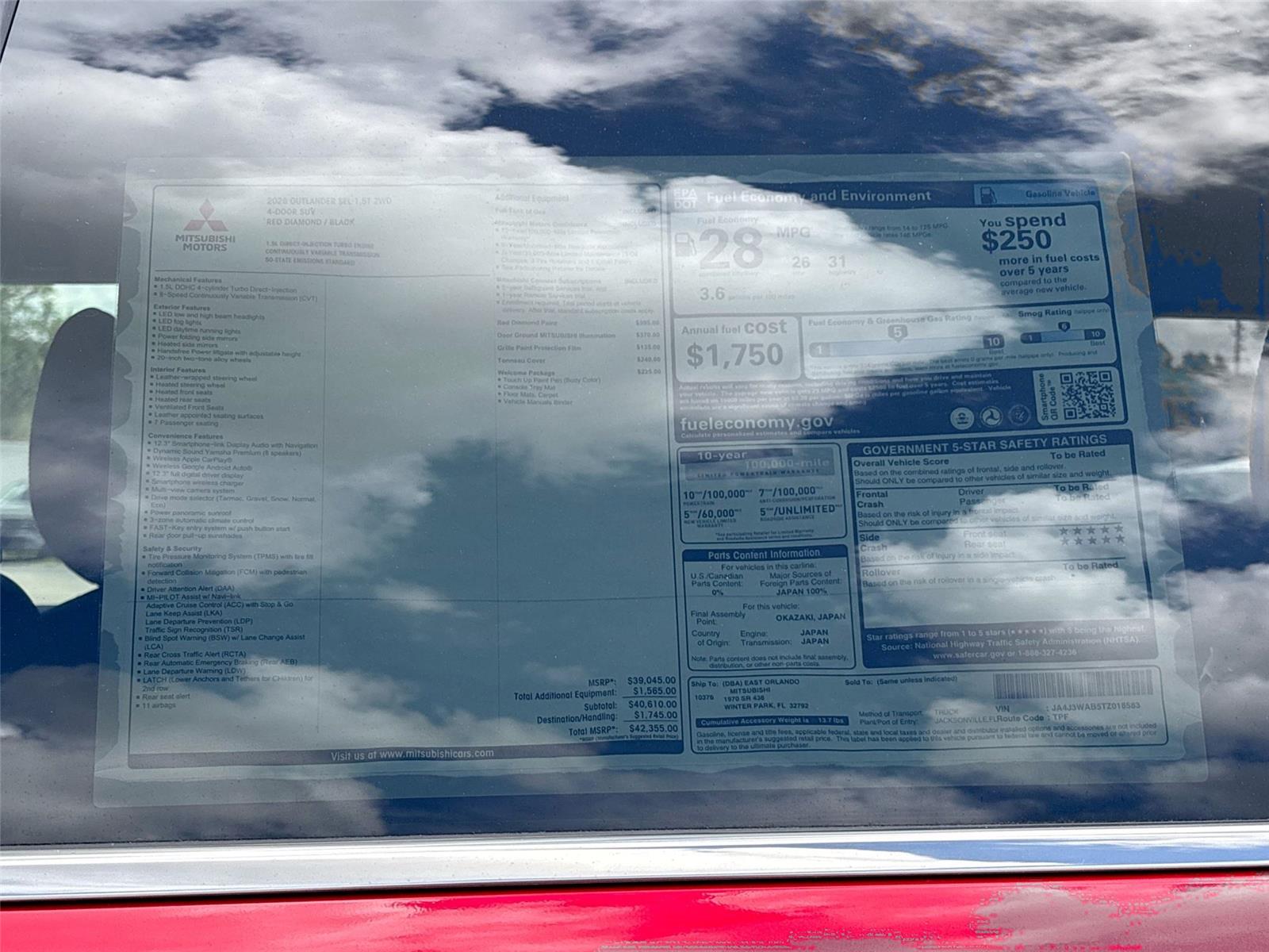 2026 Mitsubishi Outlander SEL