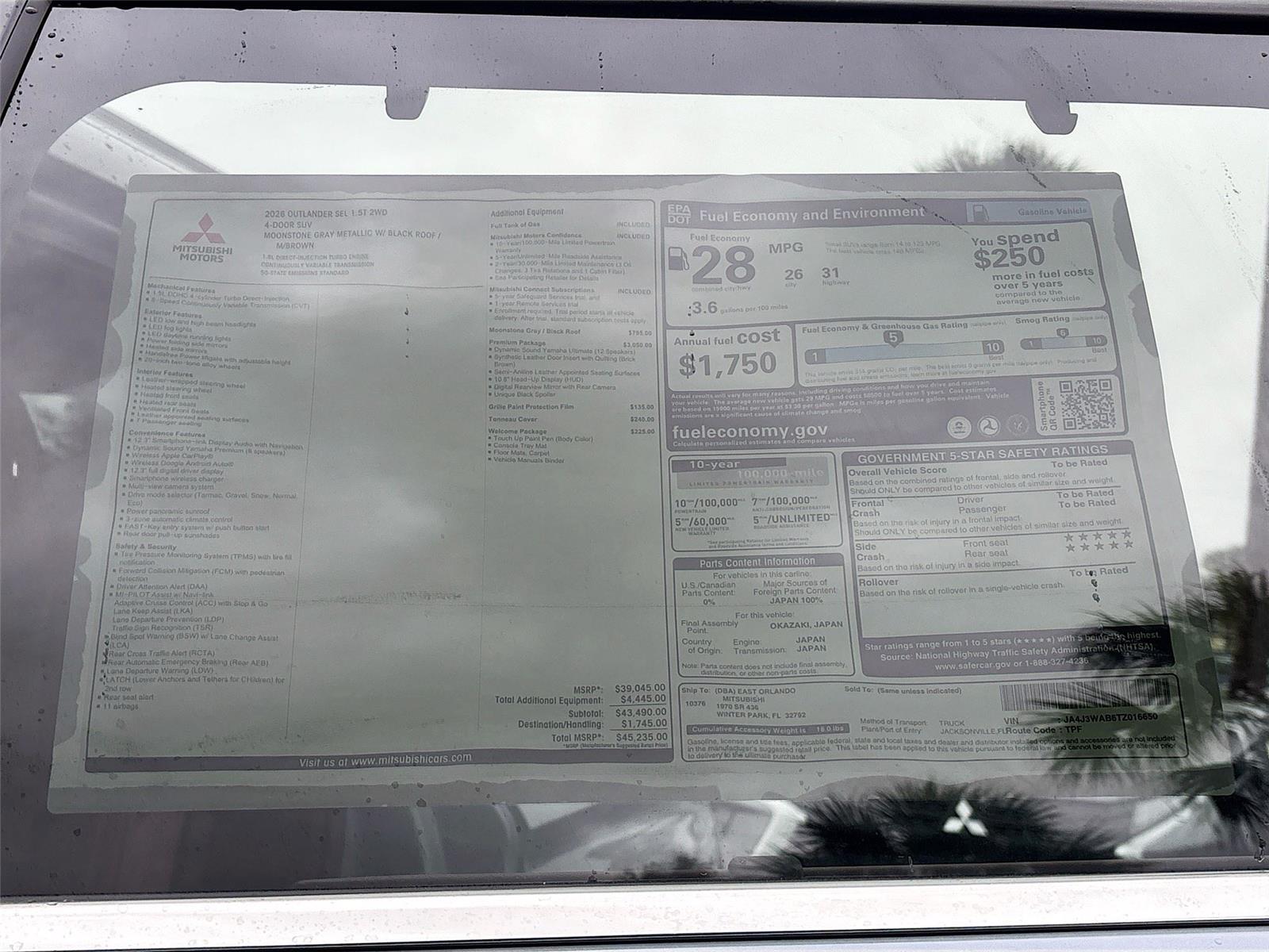 2026 Mitsubishi Outlander SEL