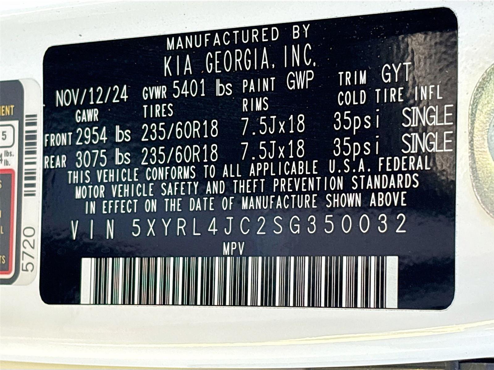 2025 Kia Sorento S