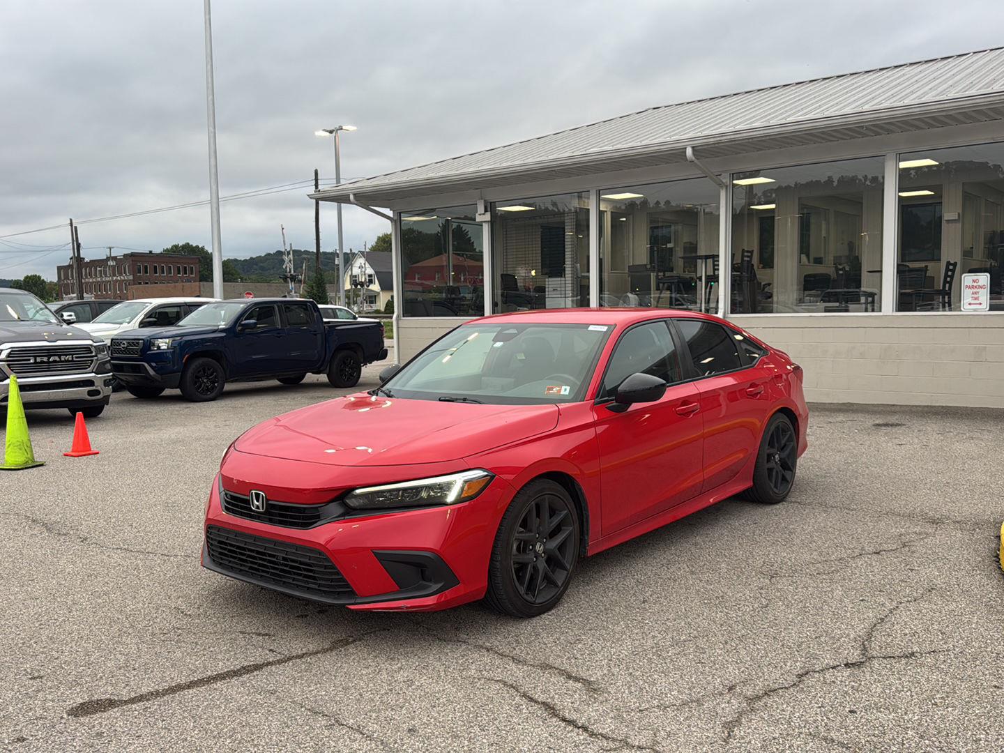 Rallye Red 2024 Honda Civic Sedan Front-Wheel Drive Continuously Variable Transmission