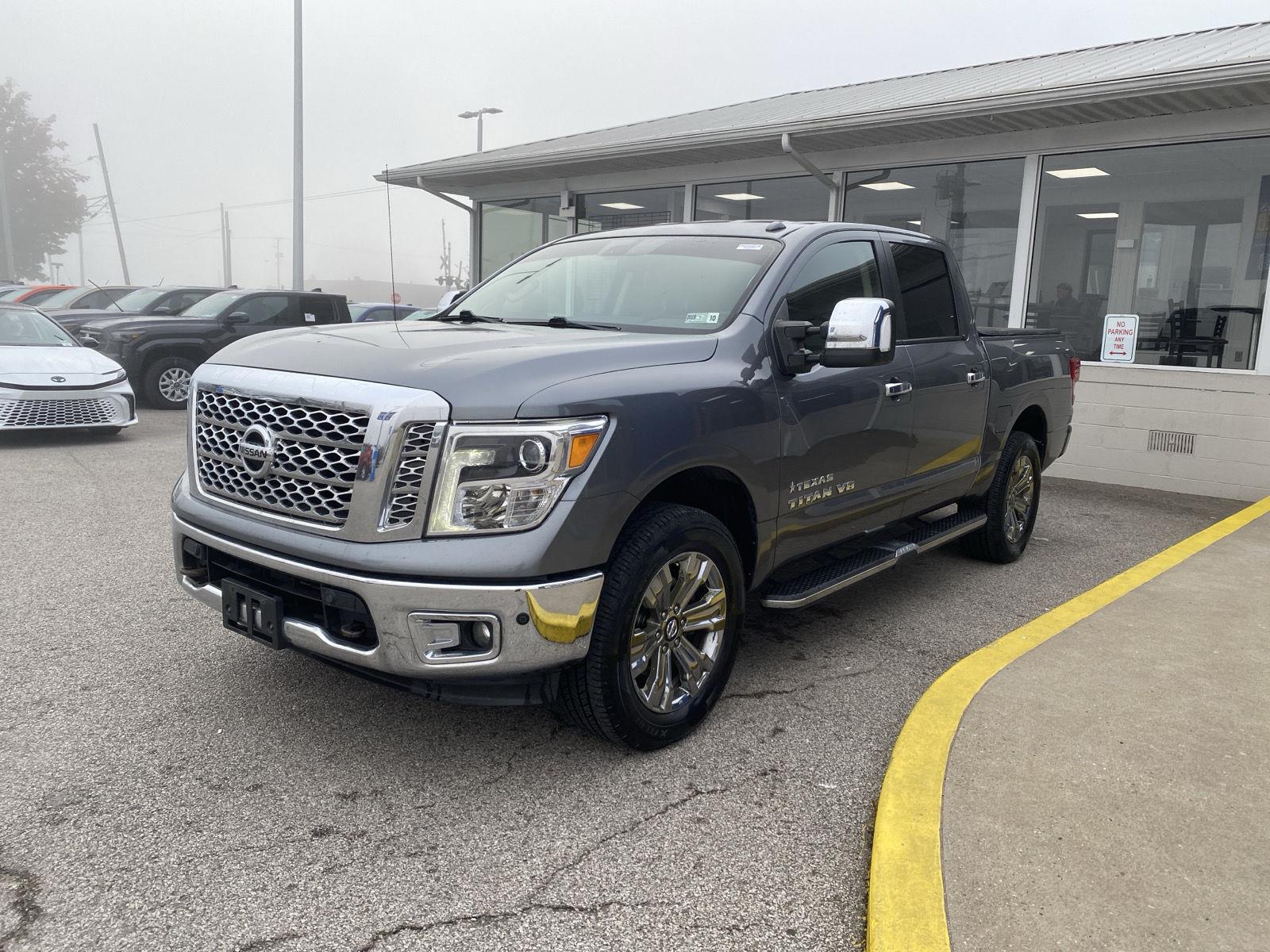 Gray (Gun Metallic) 2018 Nissan Titan Pickup Truck Four-Wheel Drive Automatic