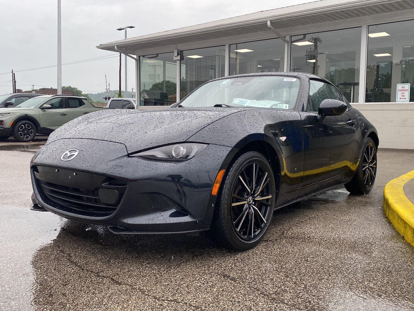 Jet Black Mica 2025 Mazda MX-5 Miata RF Grand Touring RWD Convertible Rear-Wheel Drive Automatic