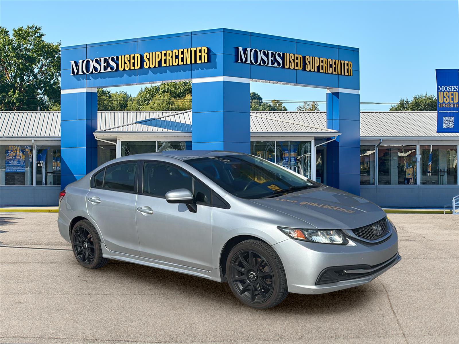 Alabaster Silver Metallic 2015 Honda Civic Sedan Front-Wheel Drive Continuously Variable Transmission