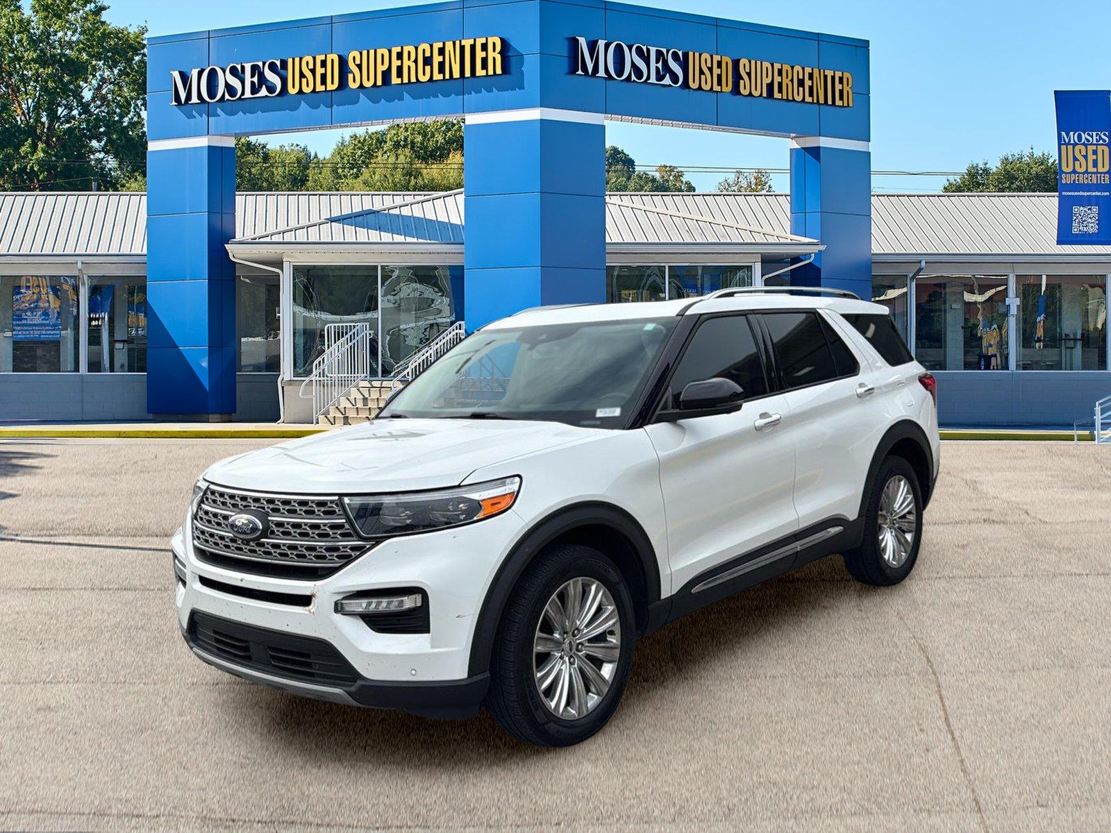 Star White Metallic Tri-Coat 2021 Ford Explorer Hybrid SUV / Crossover All-Wheel Drive Automatic
