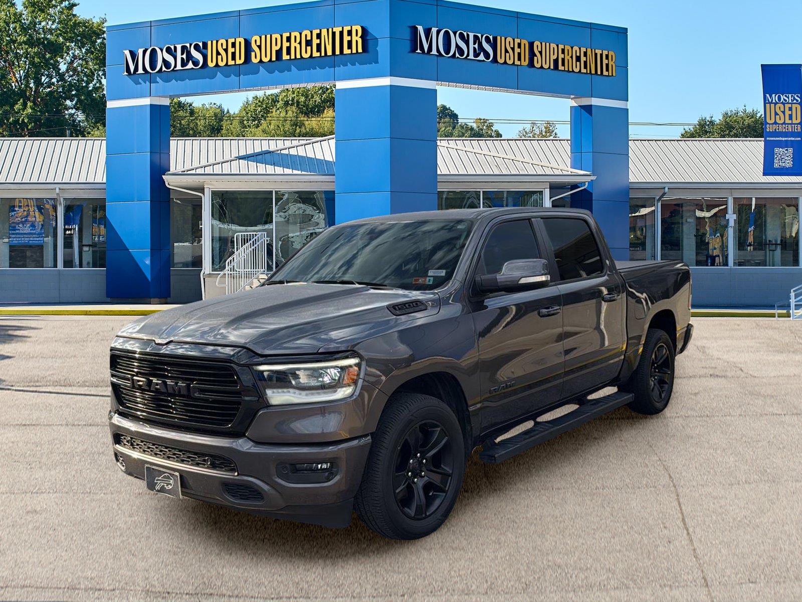 Gray (Granite Crystal Metallic Clearcoat) 2020 RAM 1500 Pickup Truck Four-Wheel Drive 8-Speed Automatic