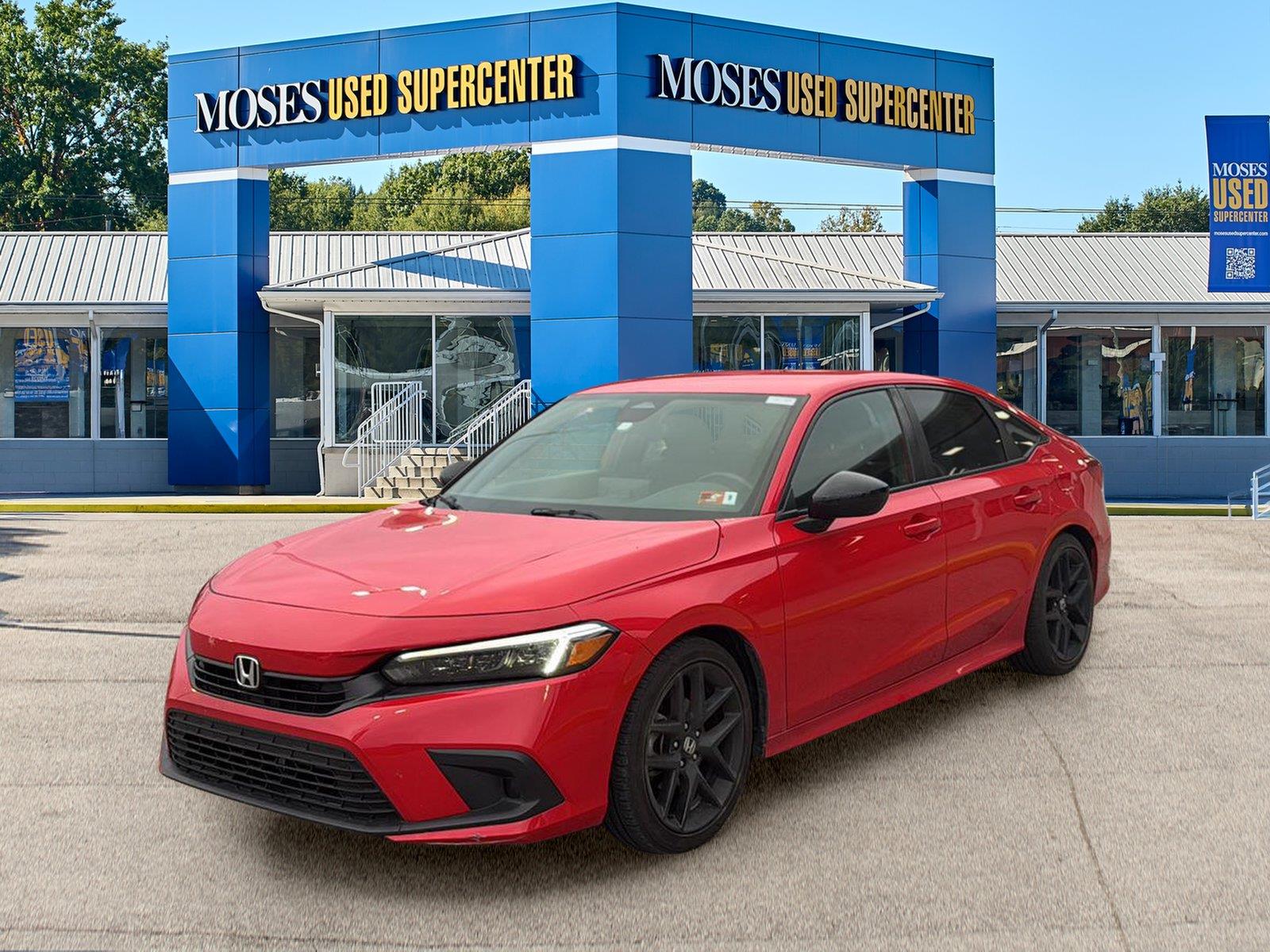 Rallye Red 2024 Honda Civic Sedan Front-Wheel Drive Continuously Variable Transmission