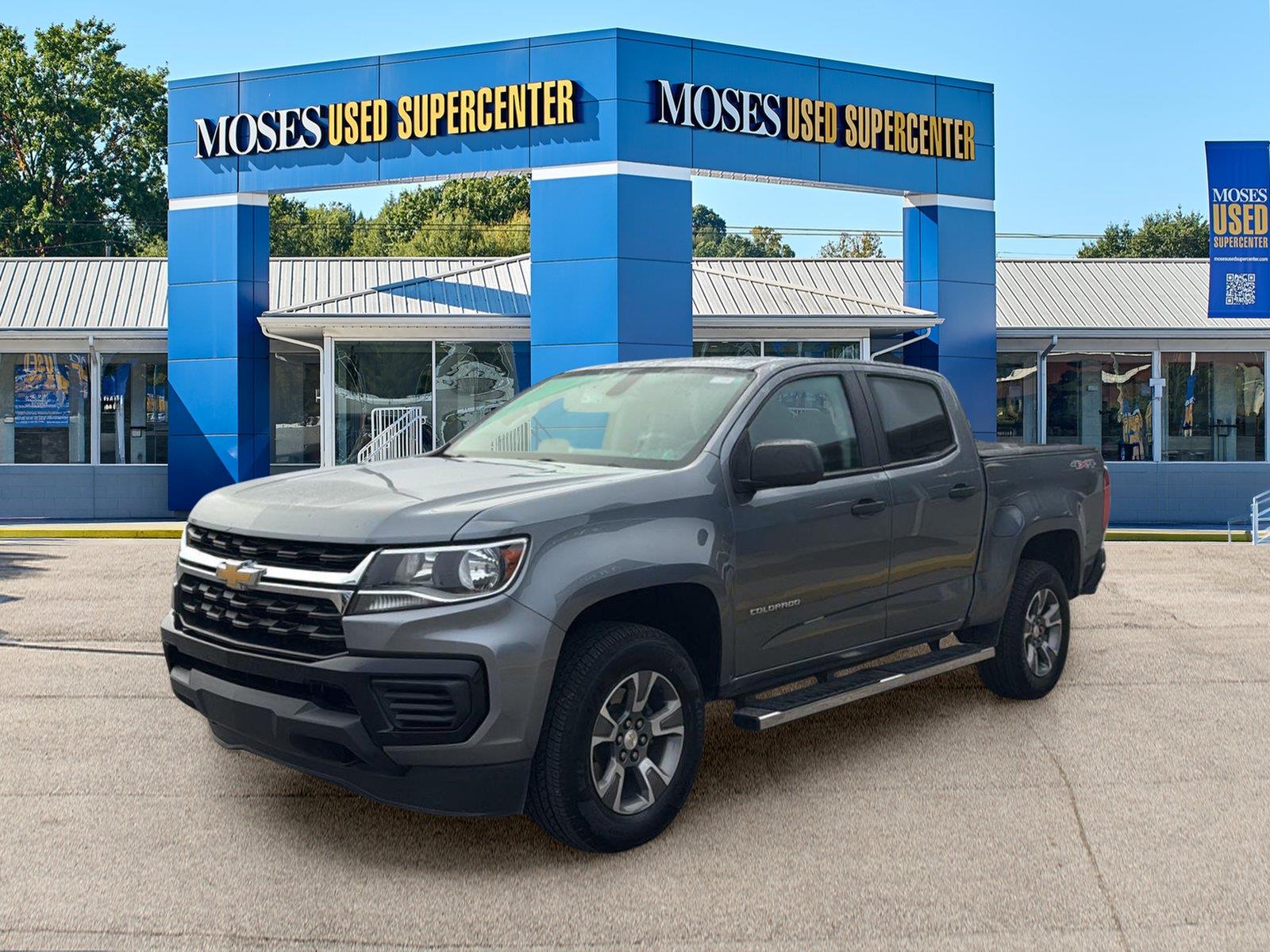Gray (Satin Steel Metallic) 2022 Chevrolet Colorado Pickup Truck Four-Wheel Drive 8-Speed Automatic