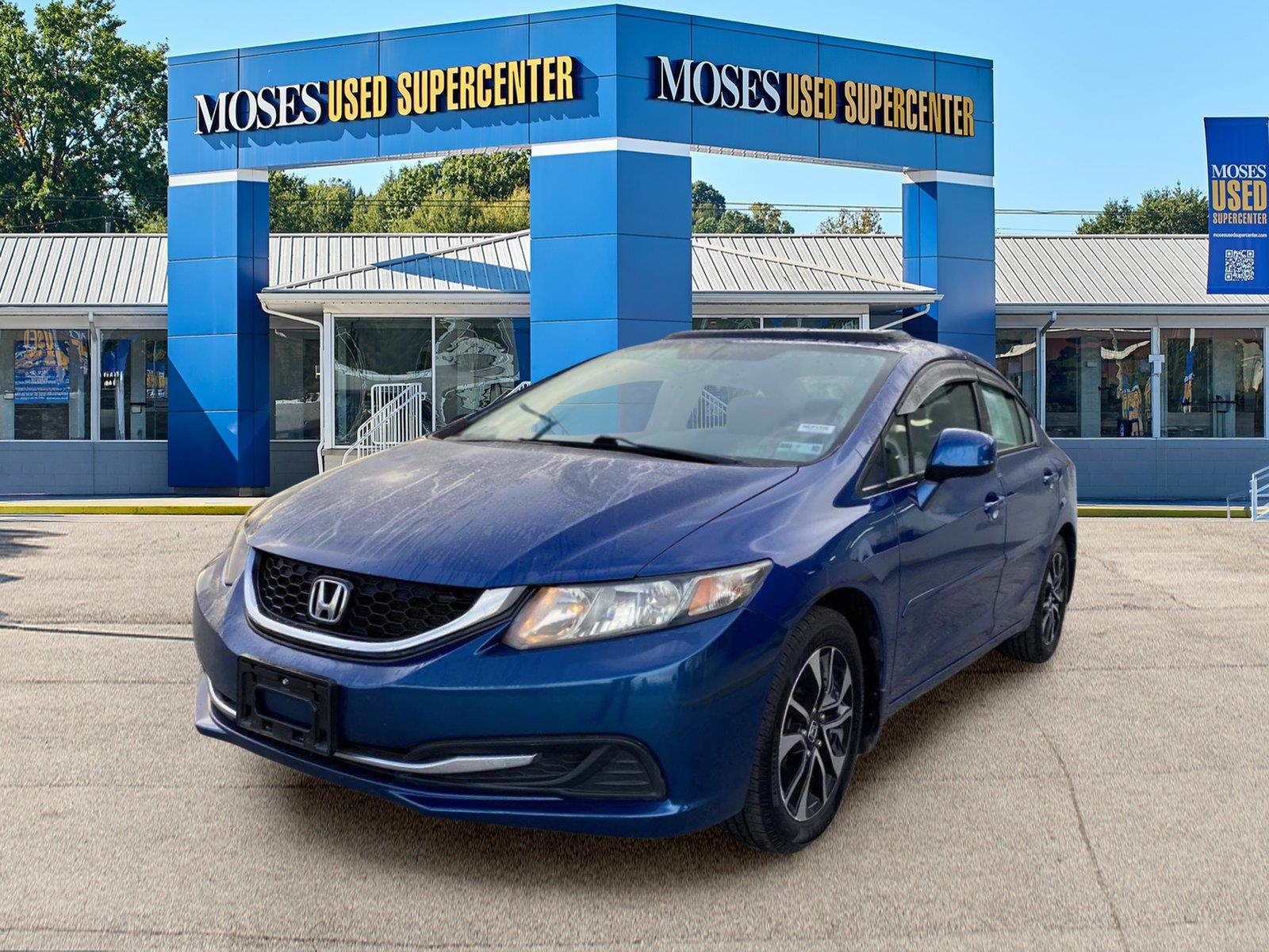 Dyno Blue Pearl 2013 Honda Civic Sedan Front-Wheel Drive Automatic