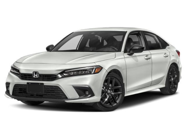 Platinum White Pearl 2023 Honda Civic Sedan Front-Wheel Drive 7-Speed CVT