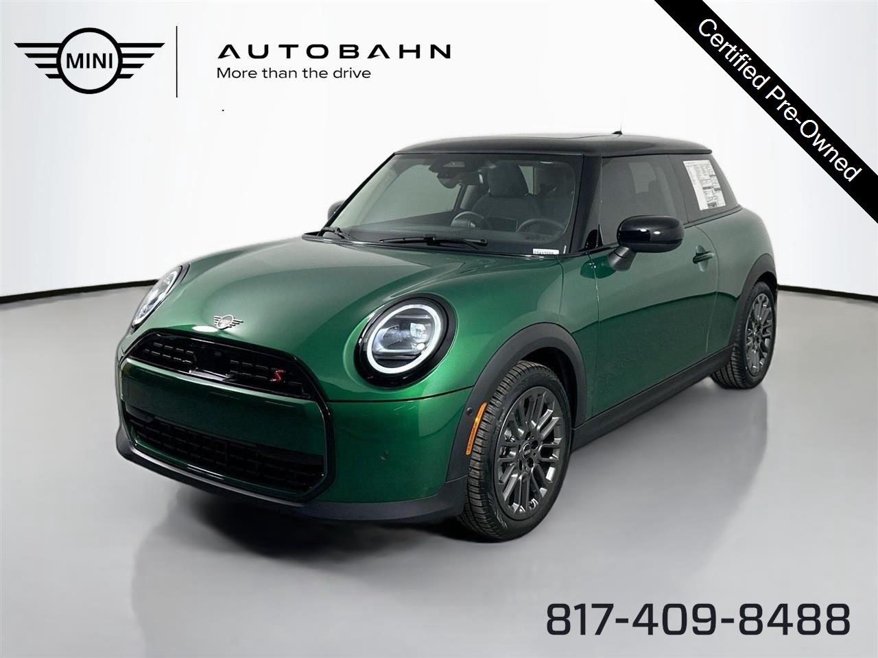 British Racing Green IV Metallic 2025 MINI Cooper Hatchback Front-Wheel Drive 7-Speed Dual Clutch