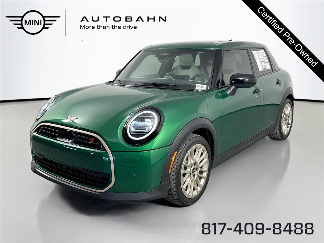 British Racing Green IV Metallic 2025 MINI Cooper Hatchback Front-Wheel Drive 7-Speed Dual Clutch