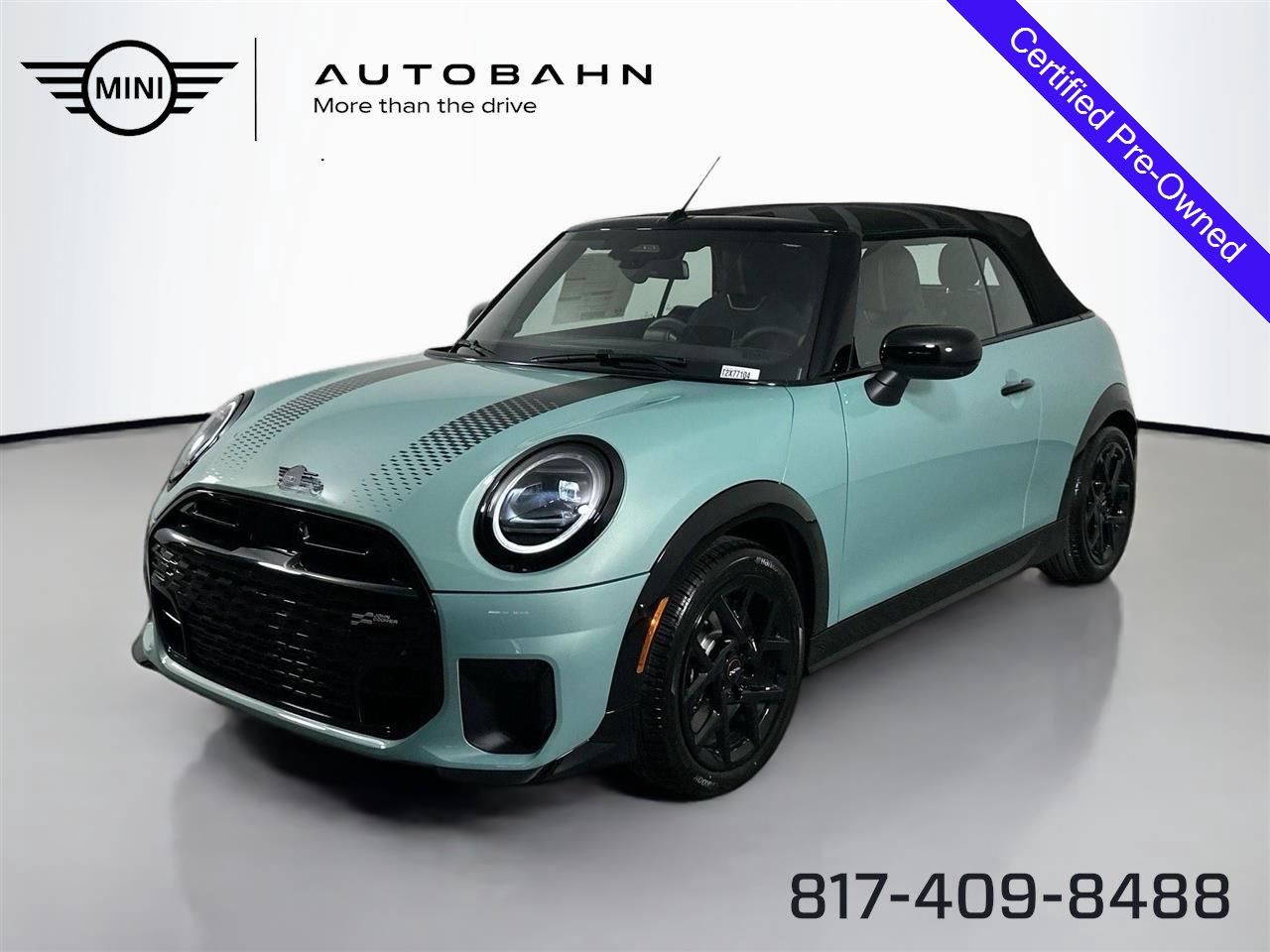 Ocean Wave Green Metallic 2026 MINI Cooper Convertible Front-Wheel Drive 7-Speed Dual Clutch
