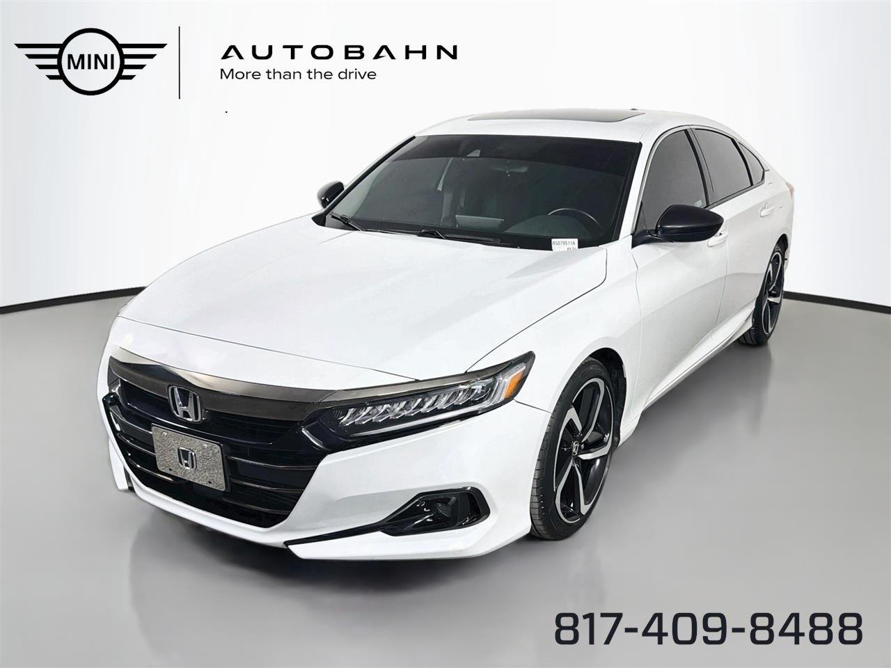 Platinum White Pearl 2022 Honda Accord Sedan Front-Wheel Drive Automatic