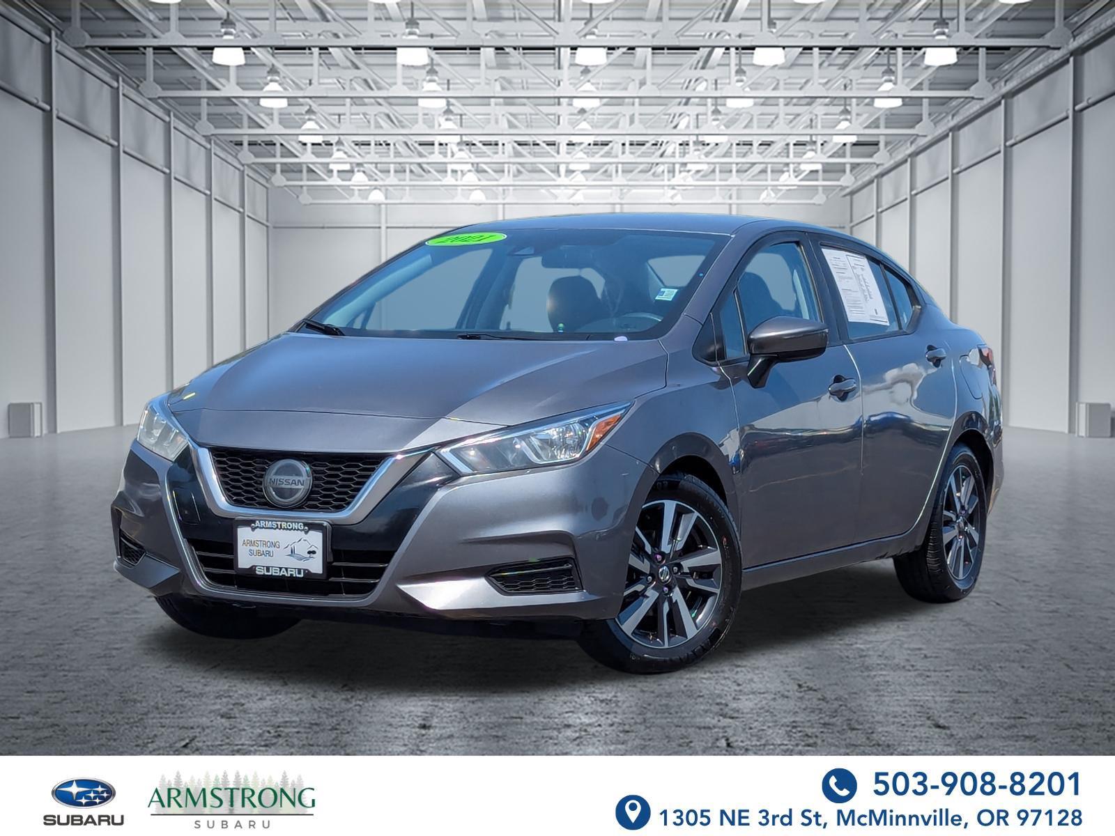 Gray (Gun Metallic) 2021 Nissan Versa Sedan Front-Wheel Drive Continuously Variable Transmission