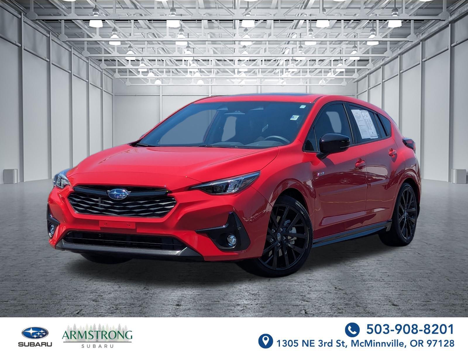 Pure Red 2024 Subaru Impreza Wagon All-Wheel Drive Continuously Variable Transmission