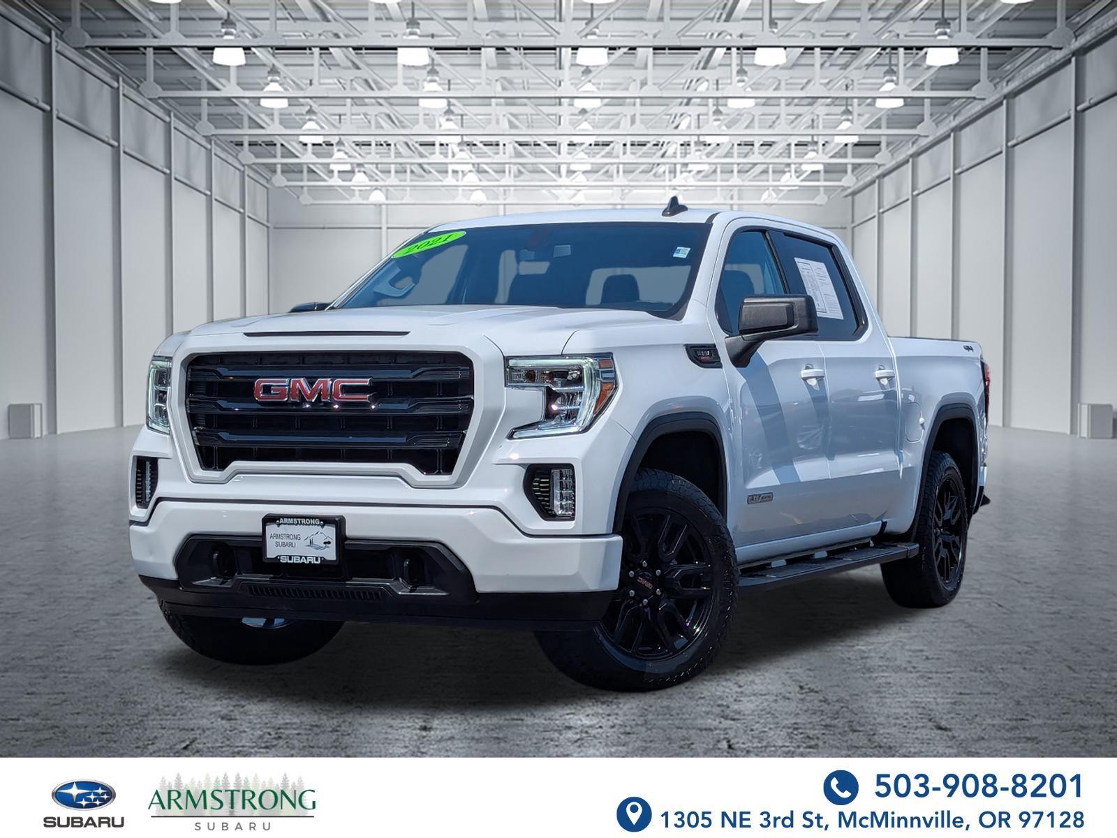 Summit White 2021 GMC Sierra 1500 Pickup Truck Four-Wheel Drive Automatic