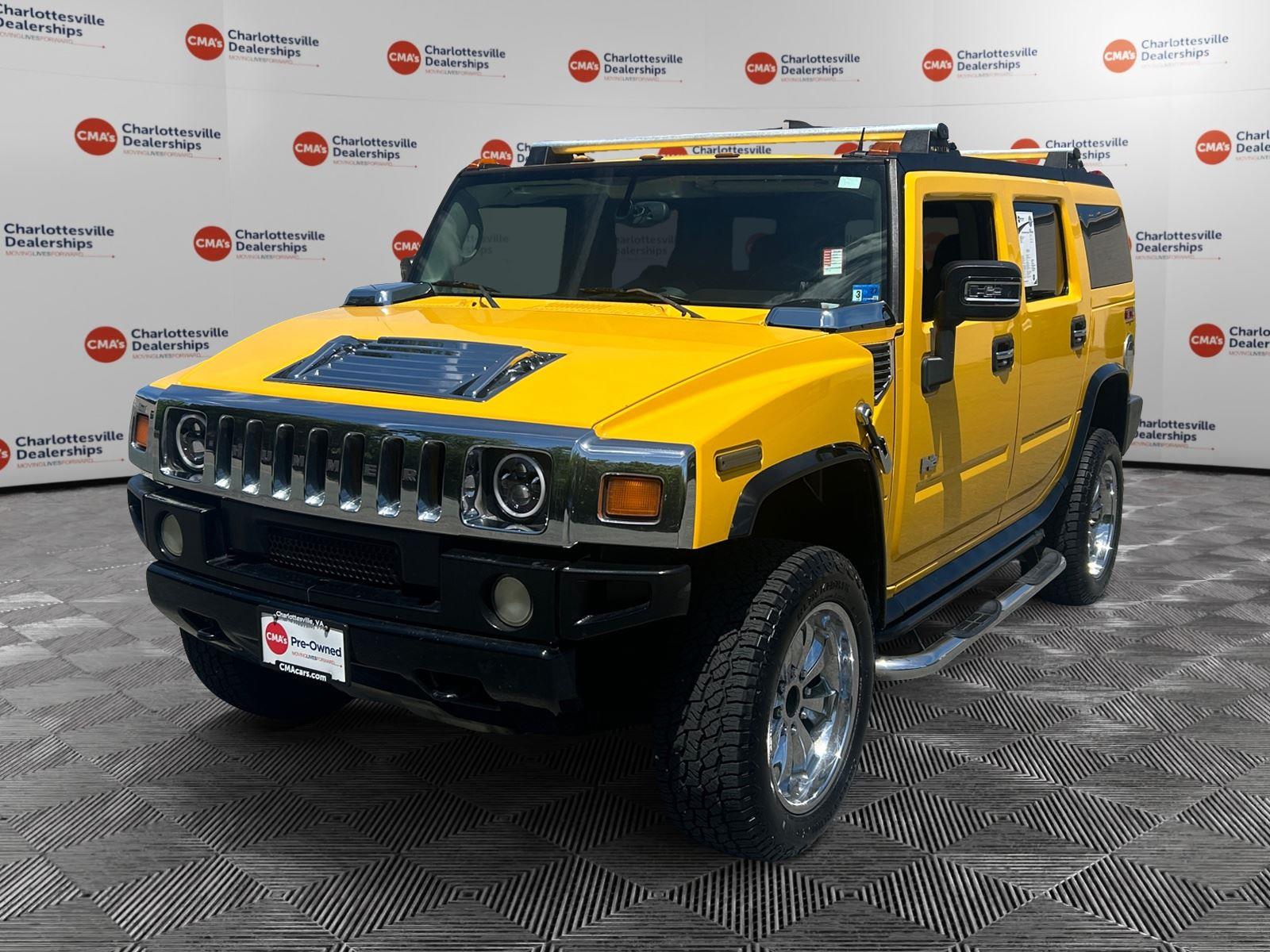Yellow 2004 Hummer H2 Base SUV / Crossover Four-Wheel Drive 4-Speed Automatic