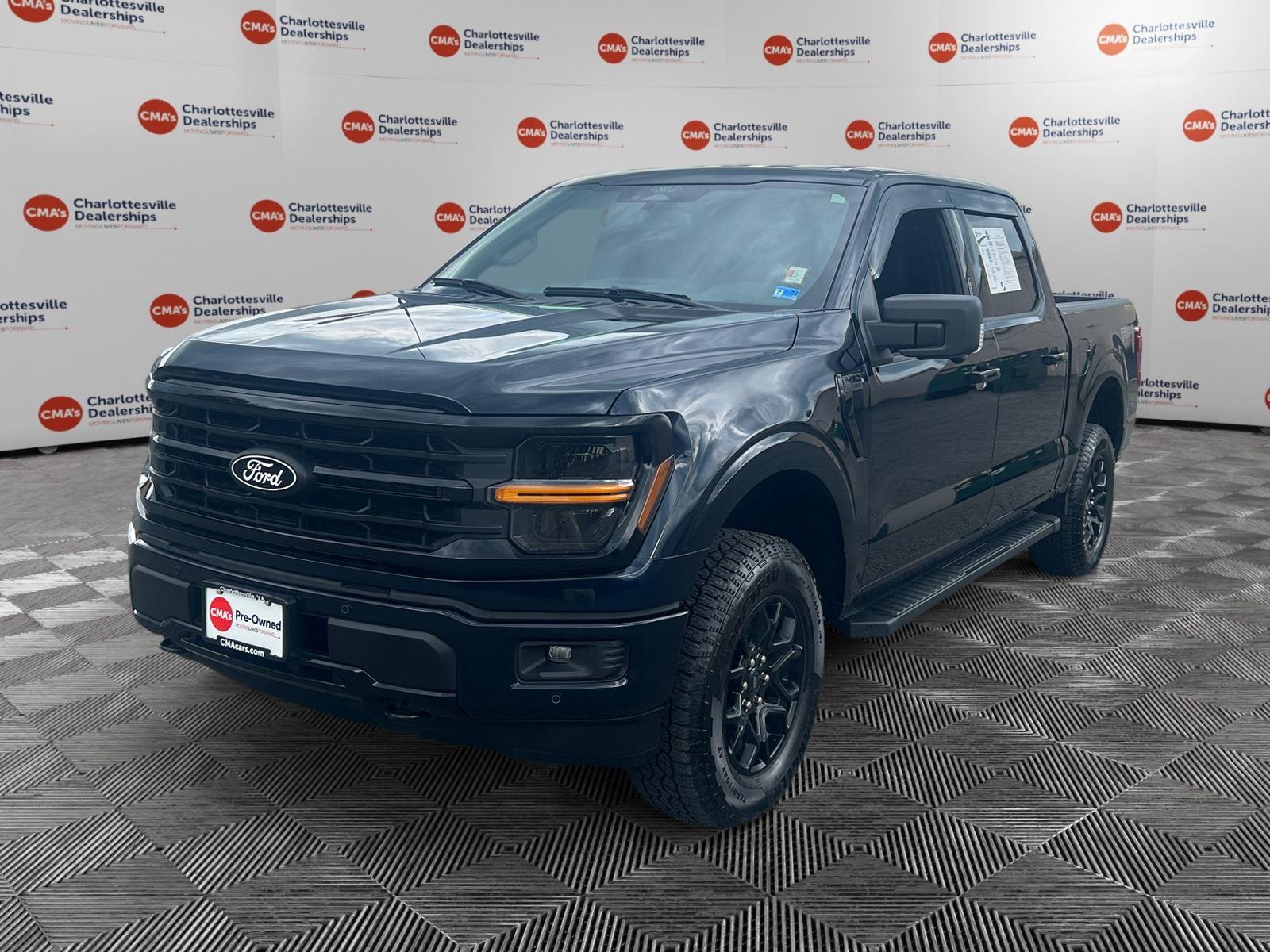 Antimatter Blue 2024 Ford F-150 XLT SuperCrew 4WD Pickup Truck Four-Wheel Drive Automatic