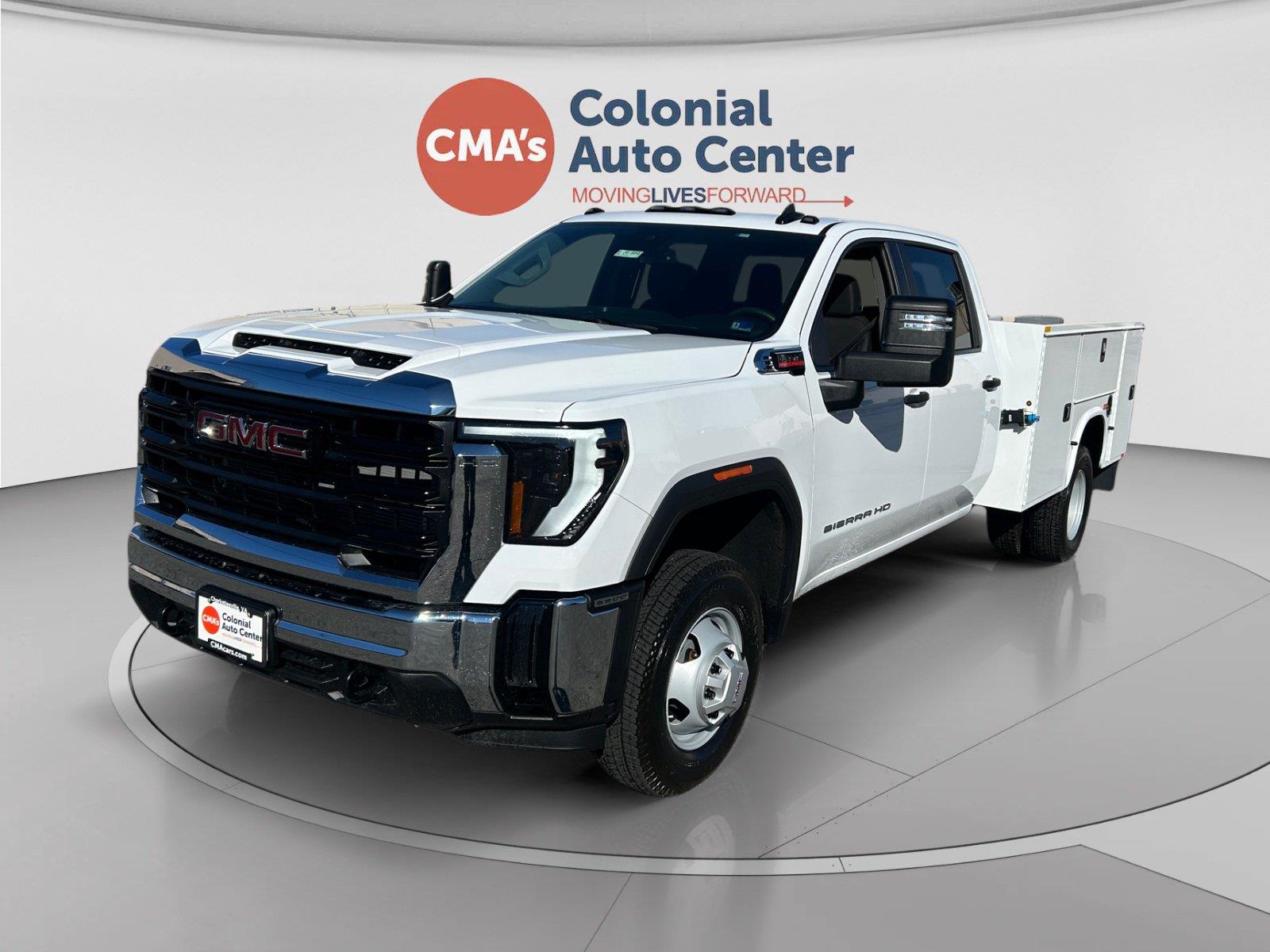 Summit White 2026 GMC Sierra 3500HD Chassis Pickup Truck Four-Wheel Drive Automatic