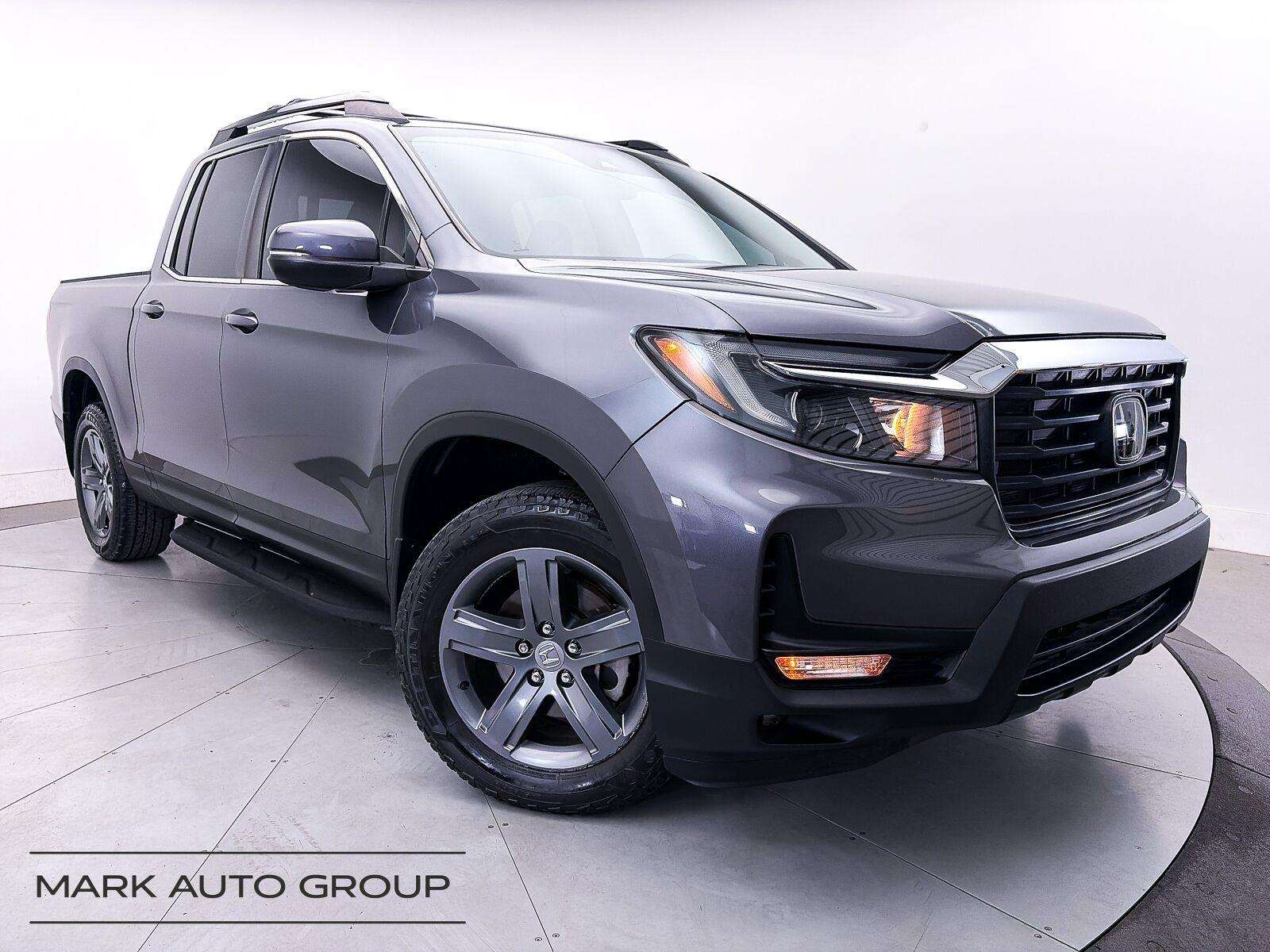 Gray (Modern Steel Metallic) 2023 Honda Ridgeline Pickup Truck All-Wheel Drive Automatic