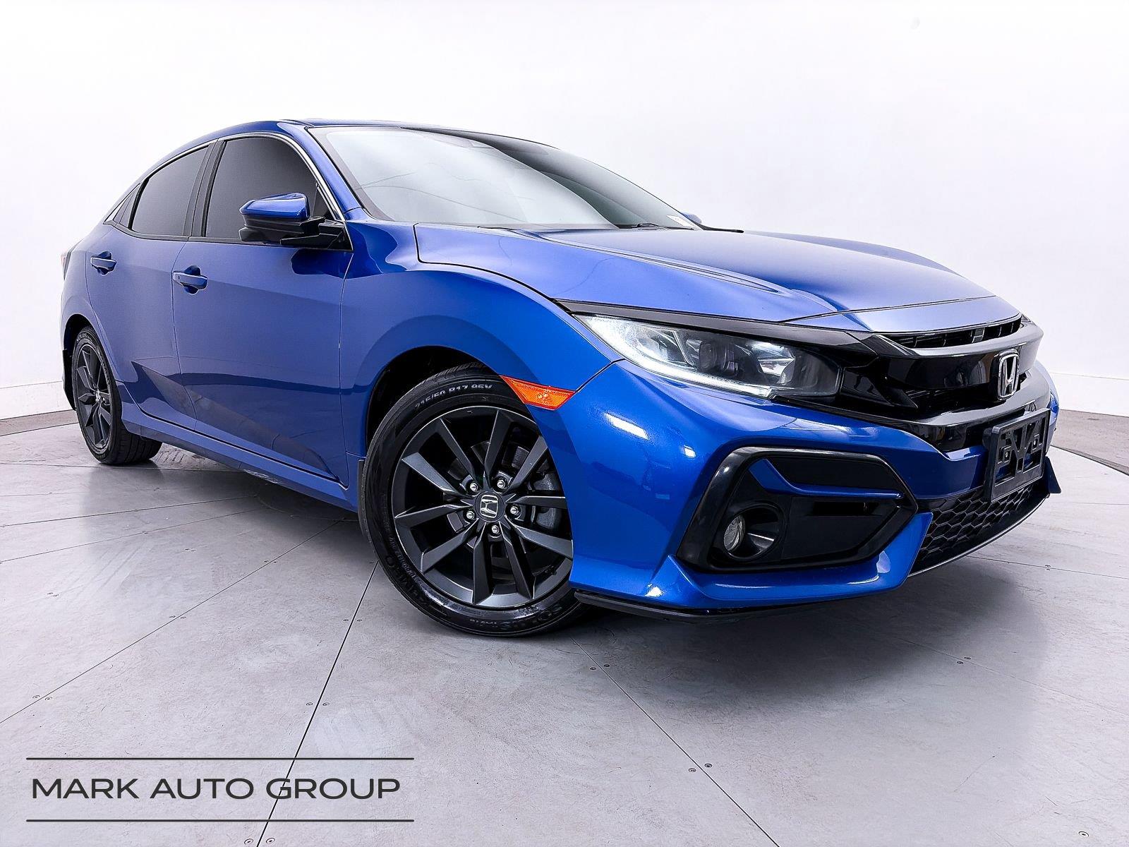 Aegean Blue Metallic 2021 Honda Civic Hatchback Hatchback Front-Wheel Drive Continuously Variable Transmission