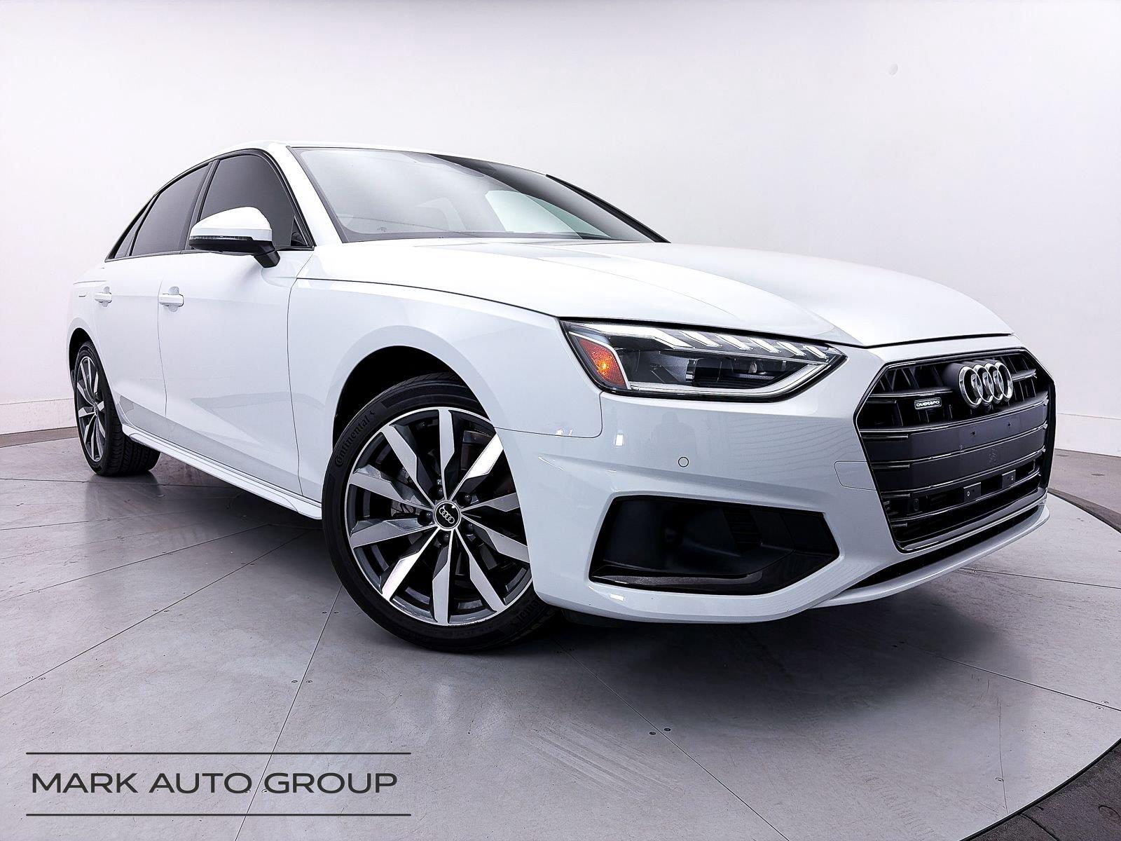 Glacier White Metallic 2023 Audi A4 Sedan All-Wheel Drive Automatic