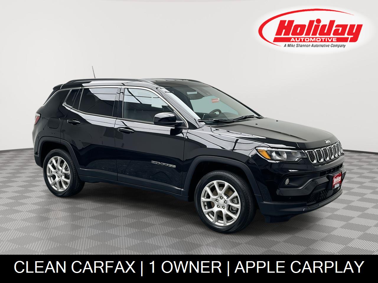 Diamond Black Crystal Pearlcoat 2023 Jeep Compass SUV / Crossover Four-Wheel Drive 8-Speed Automatic