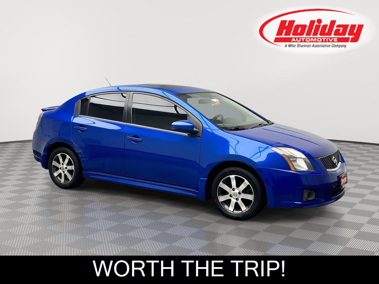 Metallic Blue 2012 Nissan Sentra Sedan Front-Wheel Drive Continuously Variable Transmission