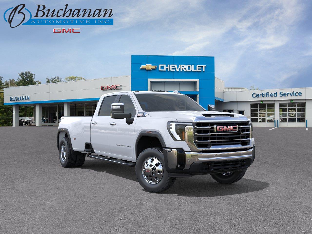 Glacier White Tricoat 2026 GMC Sierra 3500HD Pickup Truck Four-Wheel Drive Automatic