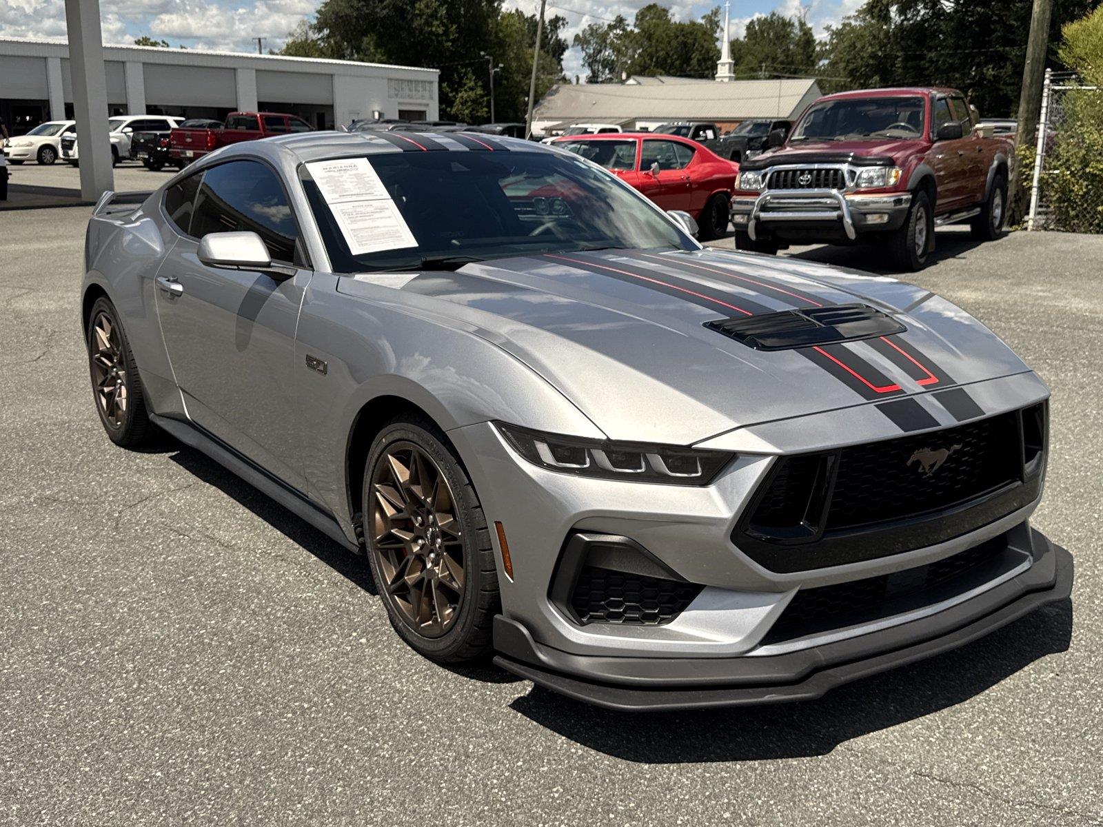 Iconic Silver 2024 Ford Mustang Coupe Rear-Wheel Drive Automatic