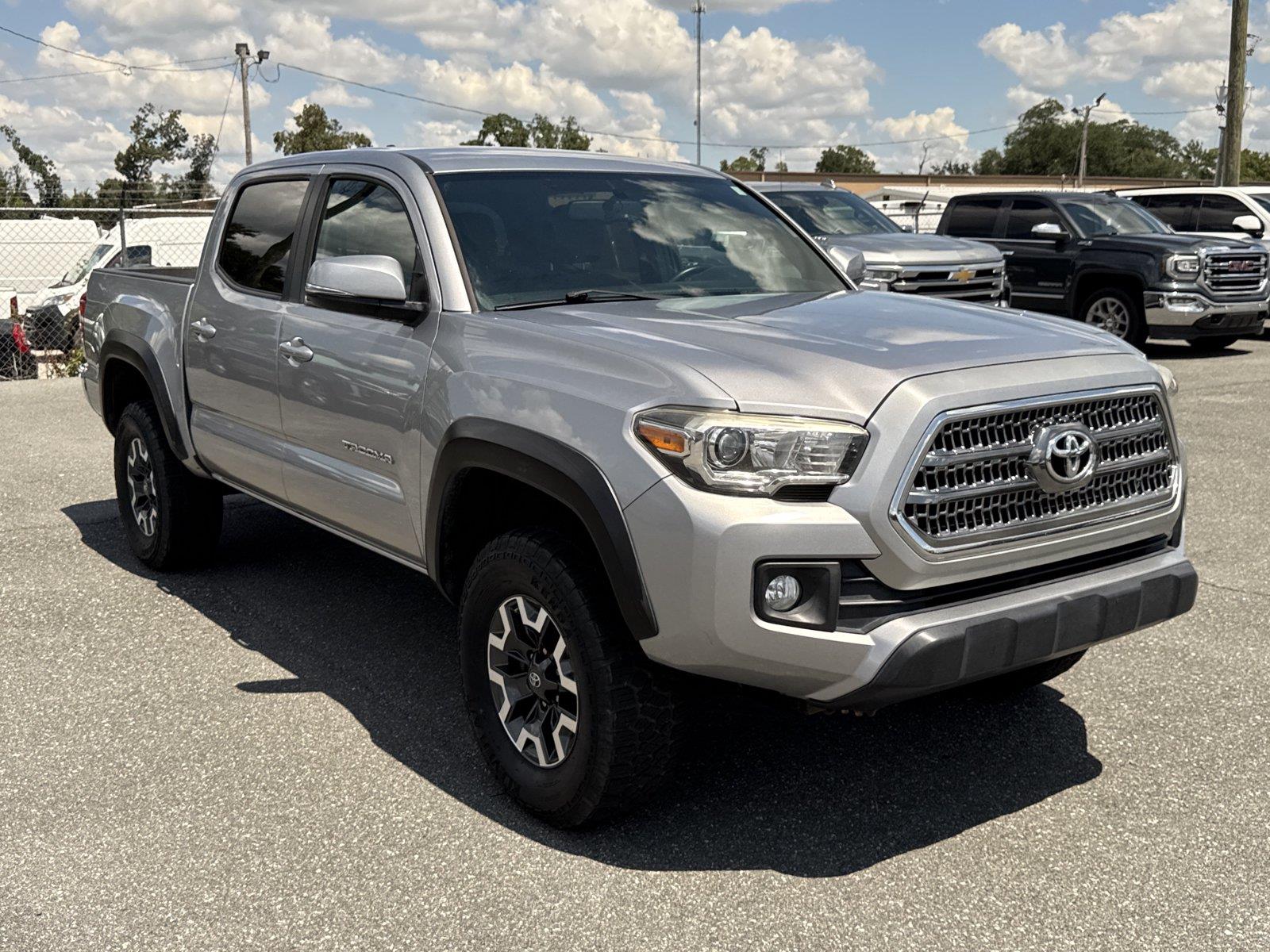 Silver Sky Metallic 2017 Toyota Tacoma Pickup Truck Four-Wheel Drive Automatic