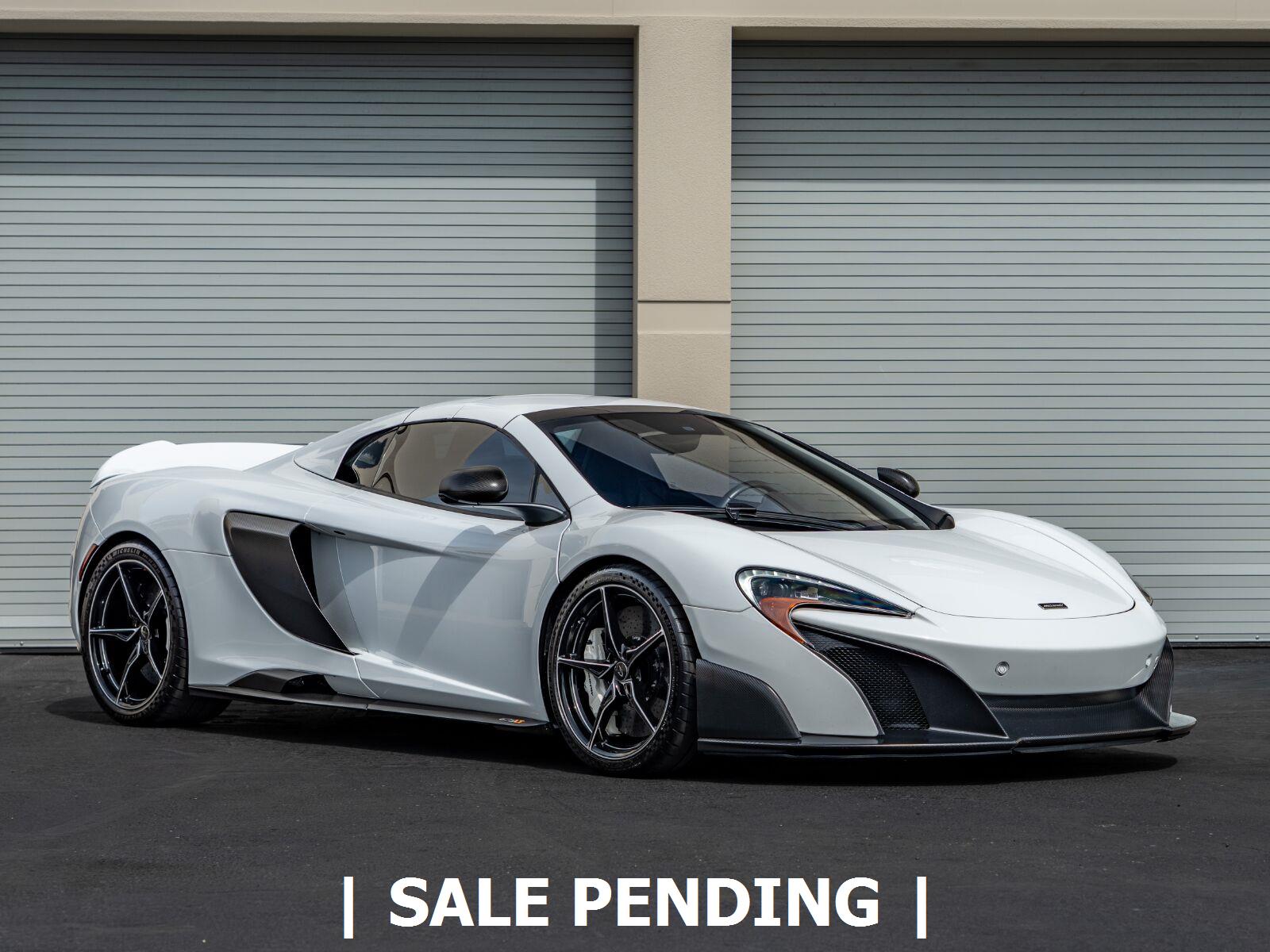 Pearl White 2016 McLaren 675LT Convertible Rear-Wheel Drive Automatic