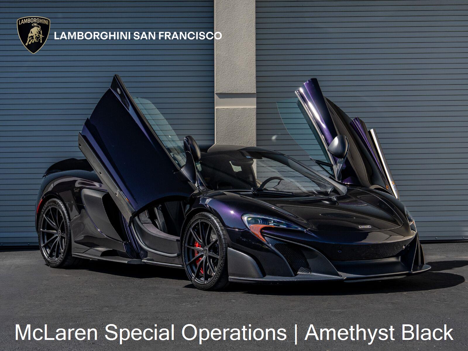 Amethyst Black 2016 McLaren 675LT Coupe Rear-Wheel Drive Automatic