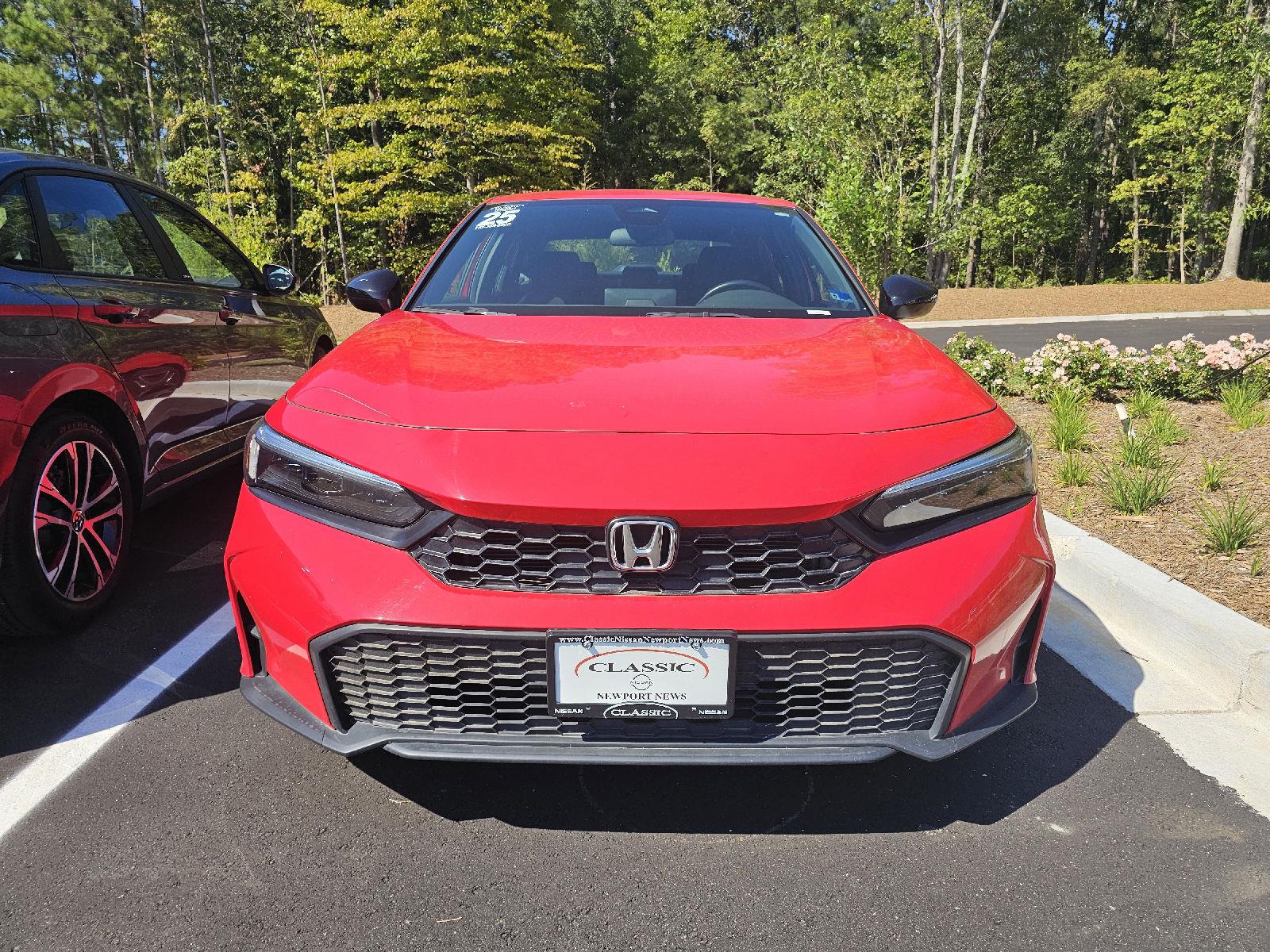 Rallye Red 2025 Honda Civic Sedan Front-Wheel Drive Continuously Variable Transmission