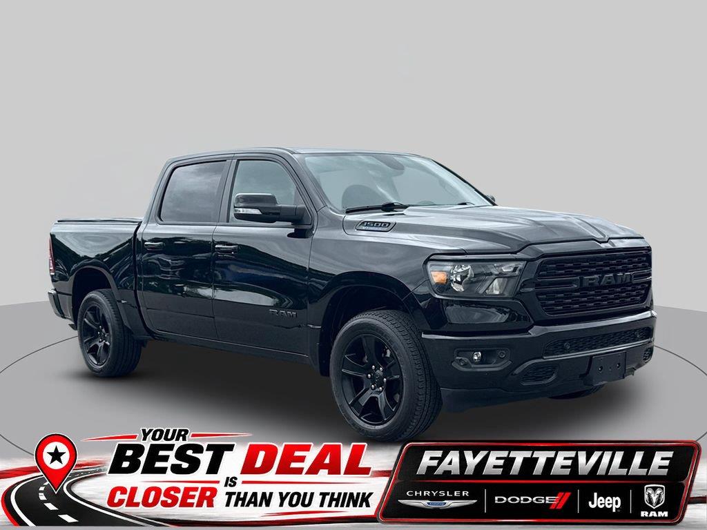 Diamond Black Crystal Pearlcoat 2022 RAM 1500 Pickup Truck Four-Wheel Drive 8-Speed Automatic