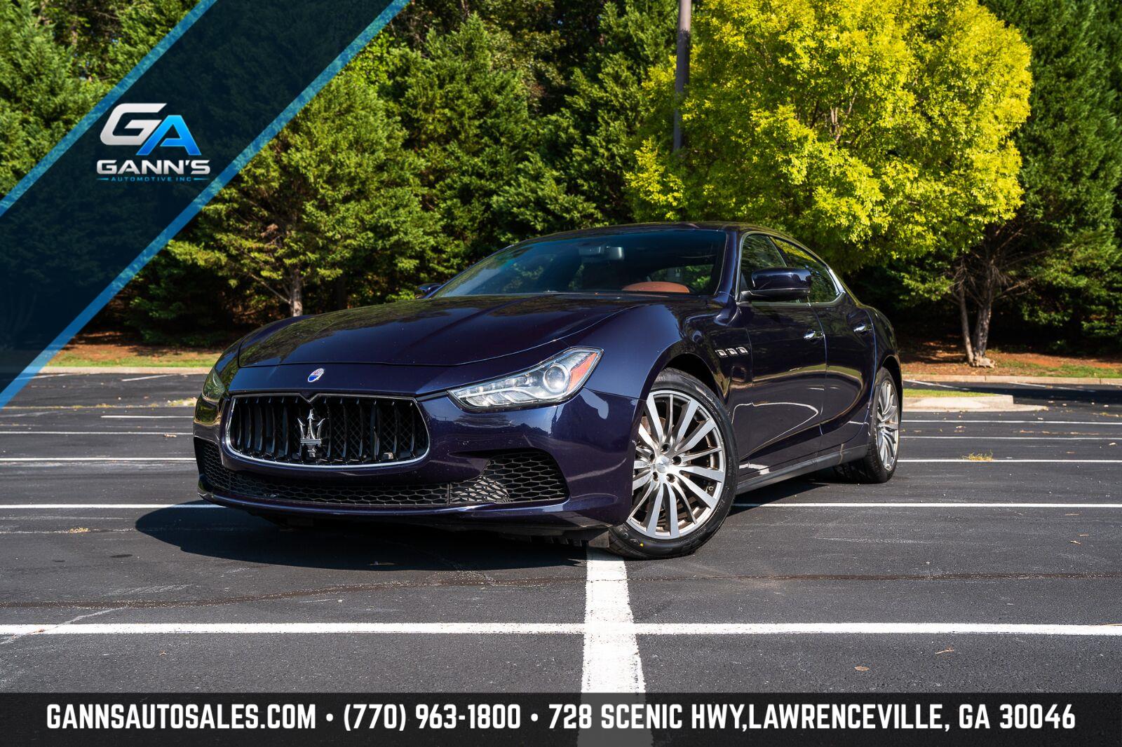 Blu Emozione Metallic 2016 Maserati Ghibli Sedan Rear-Wheel Drive Automatic