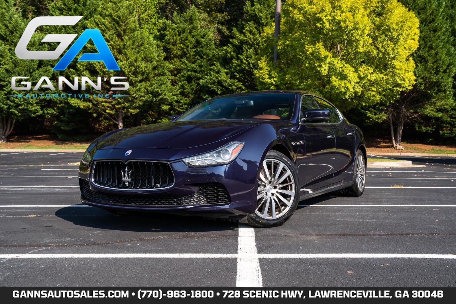 Blu Emozione Metallic 2016 Maserati Ghibli Sedan Rear-Wheel Drive Automatic