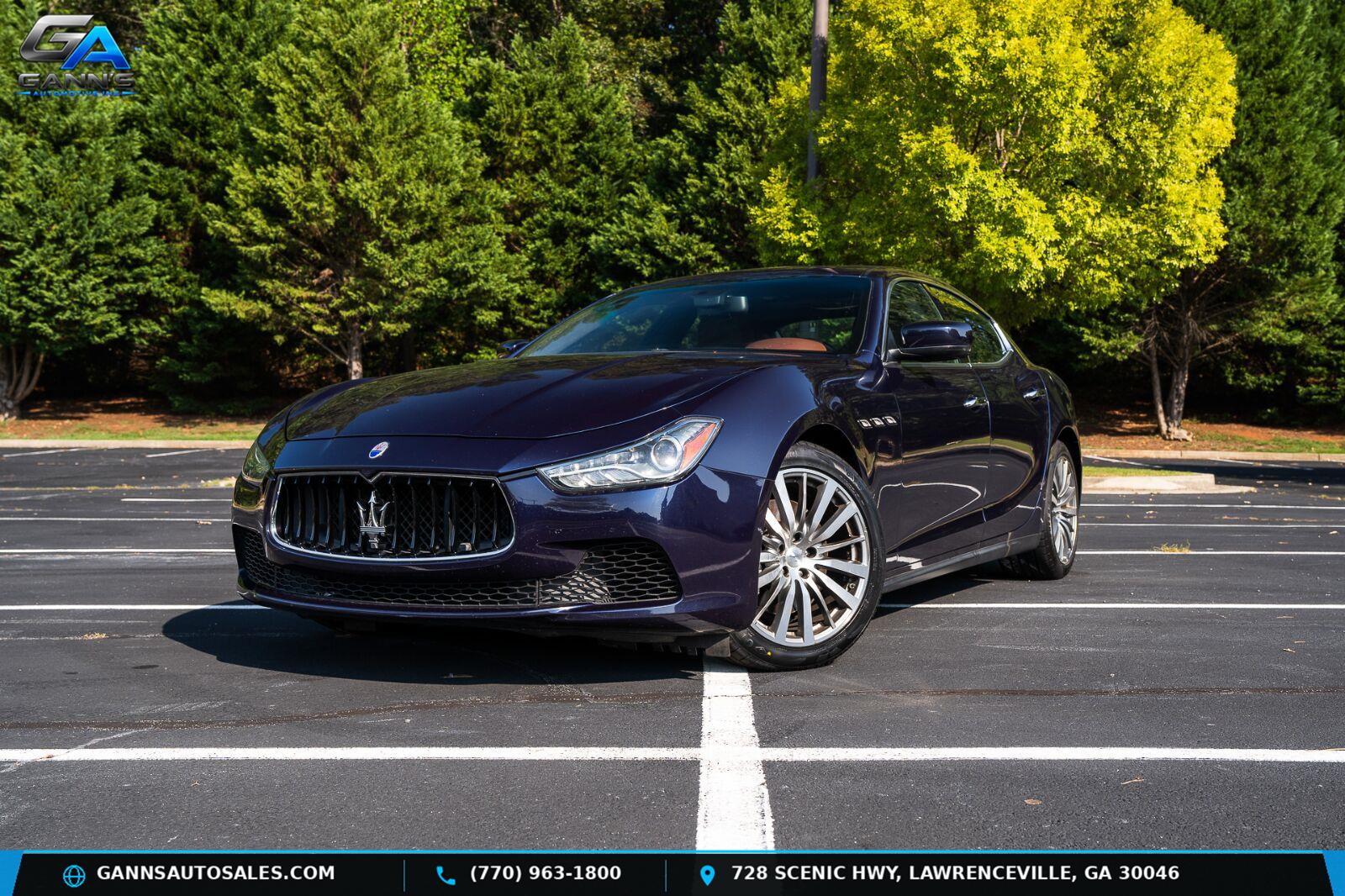 Blu Emozione Metallic 2016 Maserati Ghibli Sedan Rear-Wheel Drive Automatic