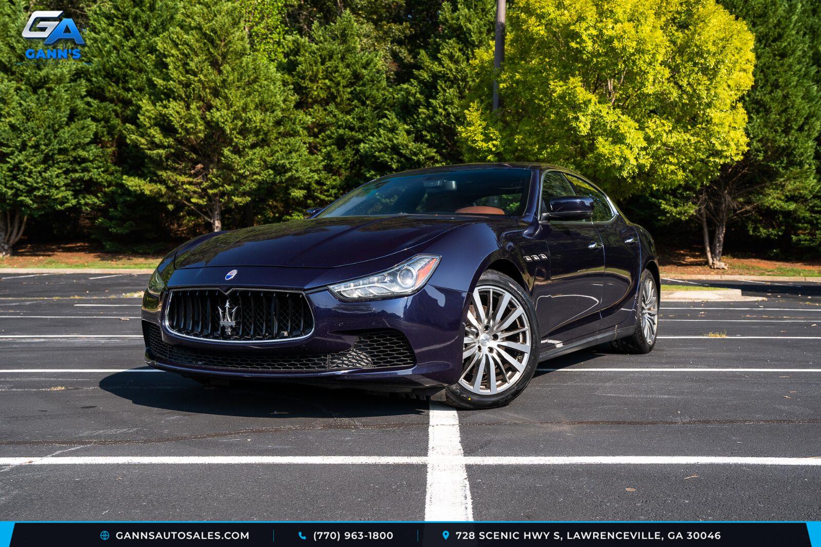 Blu Emozione Metallic 2016 Maserati Ghibli Sedan Rear-Wheel Drive Automatic