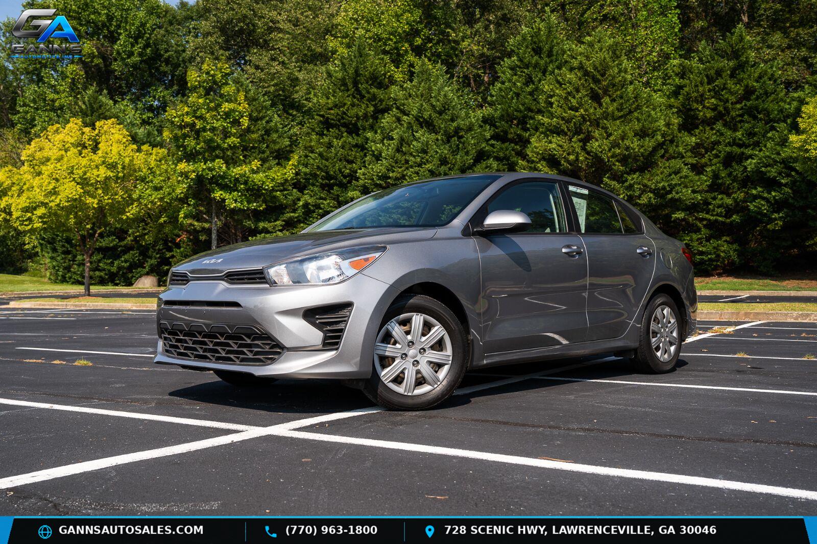 Steel Gray 2022 Kia Rio Sedan Front-Wheel Drive Continuously Variable Transmission