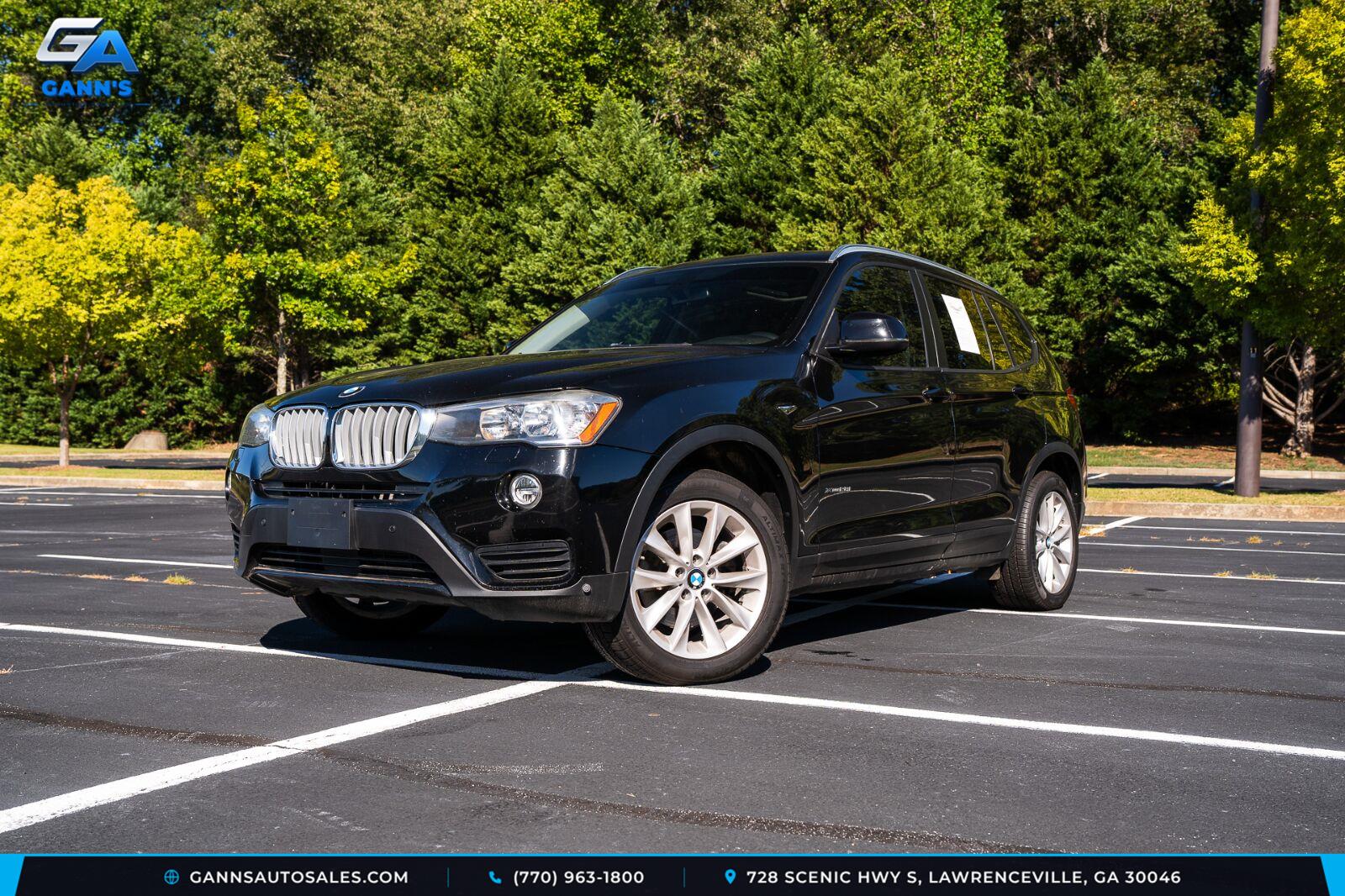 Jet Black 2017 BMW X3 SUV / Crossover All-Wheel Drive 8-Speed Automatic