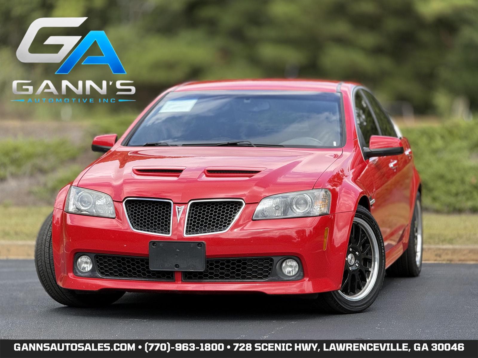 Liquid Red 2009 Pontiac G8 Sedan Rear-Wheel Drive 6-Speed Automatic