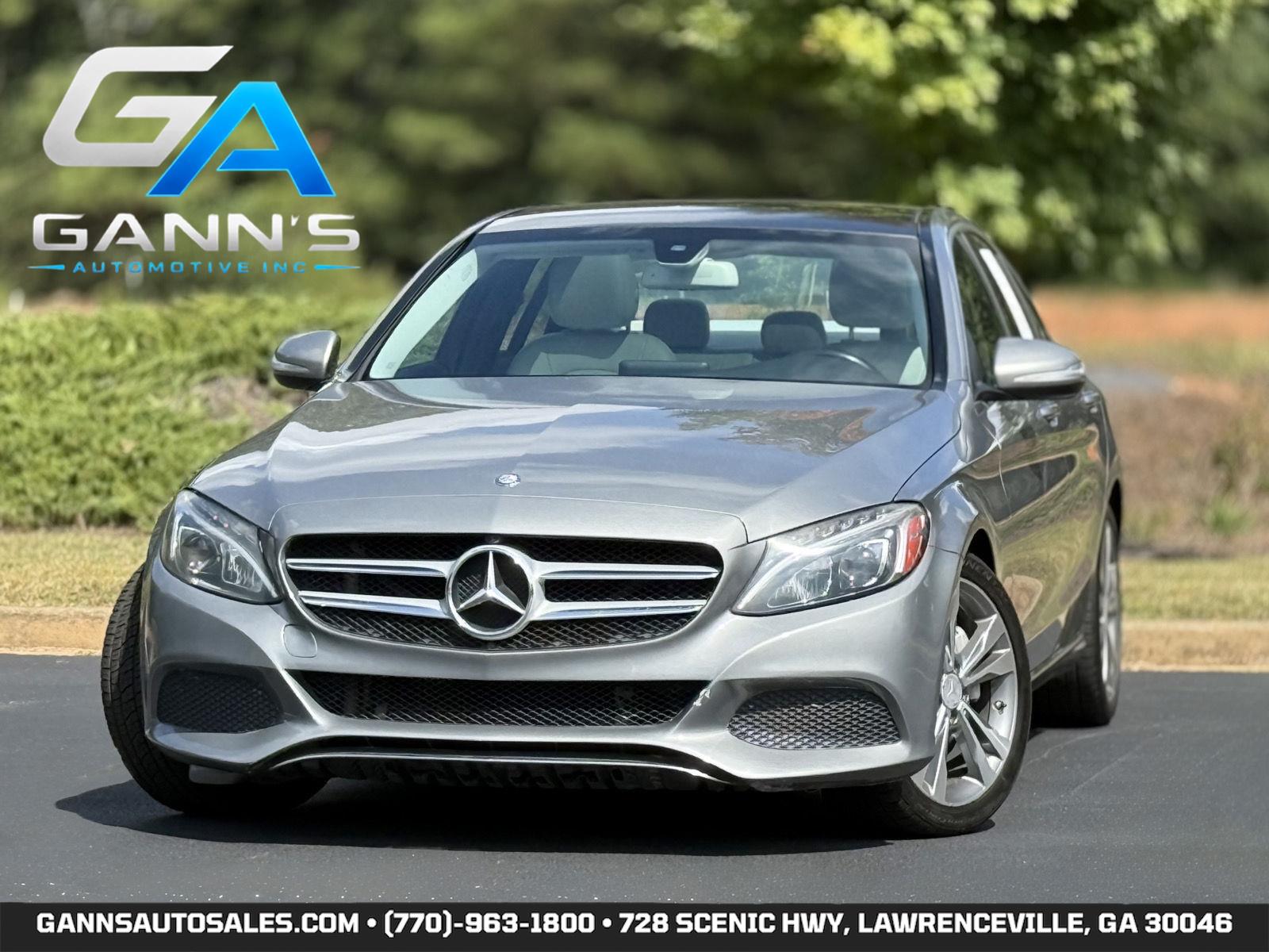 Palladium Silver Metallic 2015 Mercedes-Benz C-Class Sedan Rear-Wheel Drive Automatic