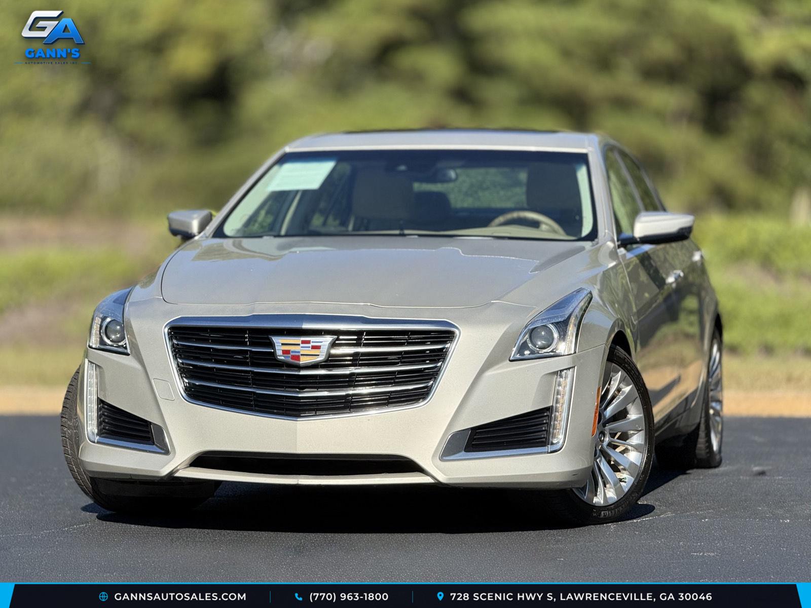 Silver Coast Metallic 2016 Cadillac CTS Sedan Rear-Wheel Drive 8-Speed Automatic
