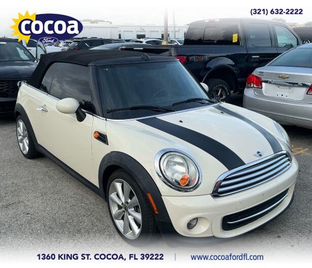 Pepper White 2014 MINI Cooper Convertible Front-Wheel Drive 6-Speed Manual Overdrive