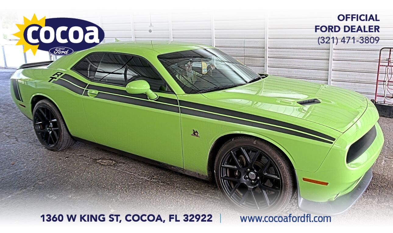 Green 2015 Dodge Challenger Coupe Rear-Wheel Drive 6-Speed Manual