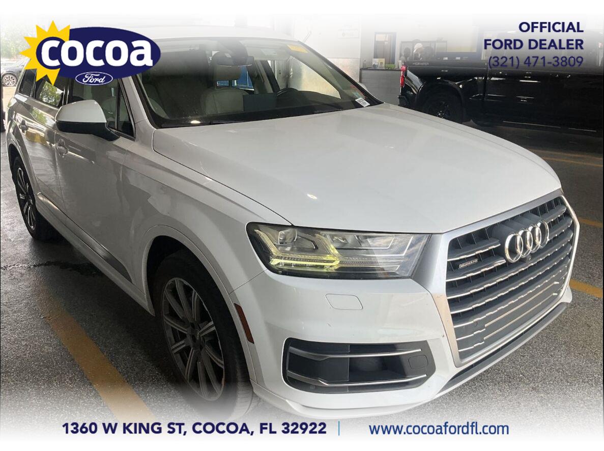 Carrara White 2019 Audi Q7 SUV / Crossover All-Wheel Drive 8-Speed Automatic