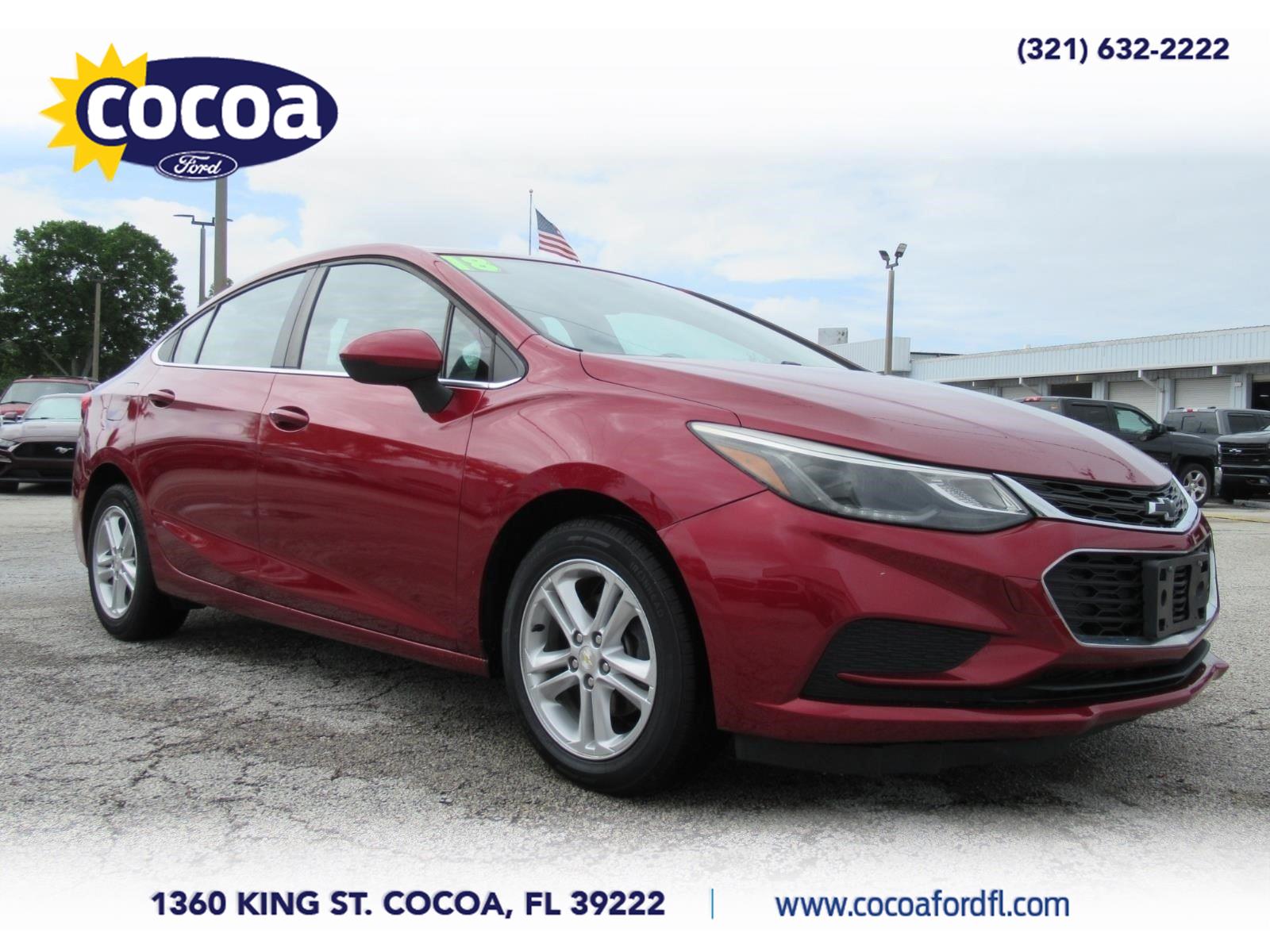 Red 2018 Chevrolet Cruze LT Sedan FWD Sedan Front-Wheel Drive 6-Speed Automatic