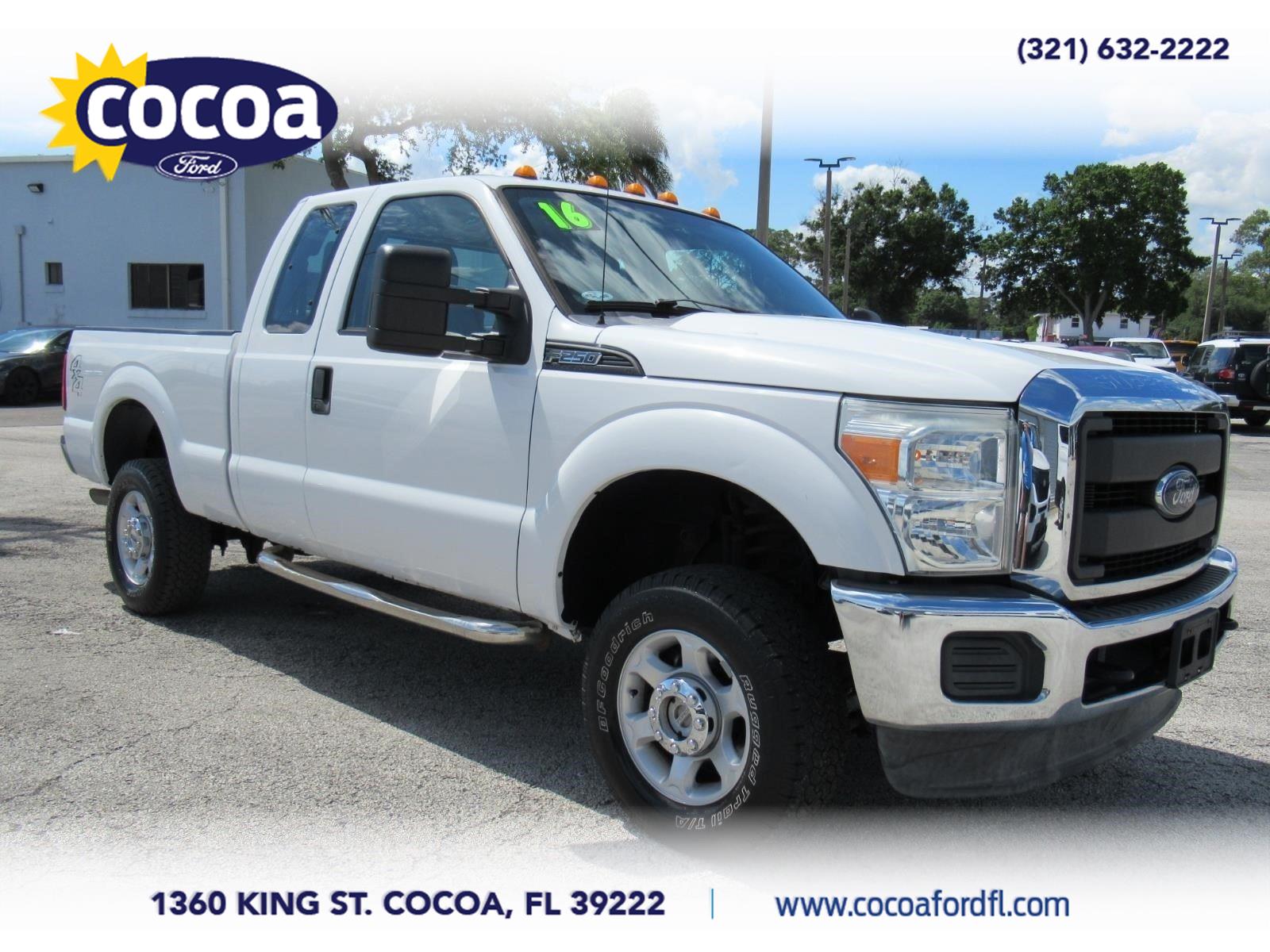 White 2016 Ford F-250 Super Duty XL SuperCab 4WD Pickup Truck Four-Wheel Drive 6-Speed Automatic